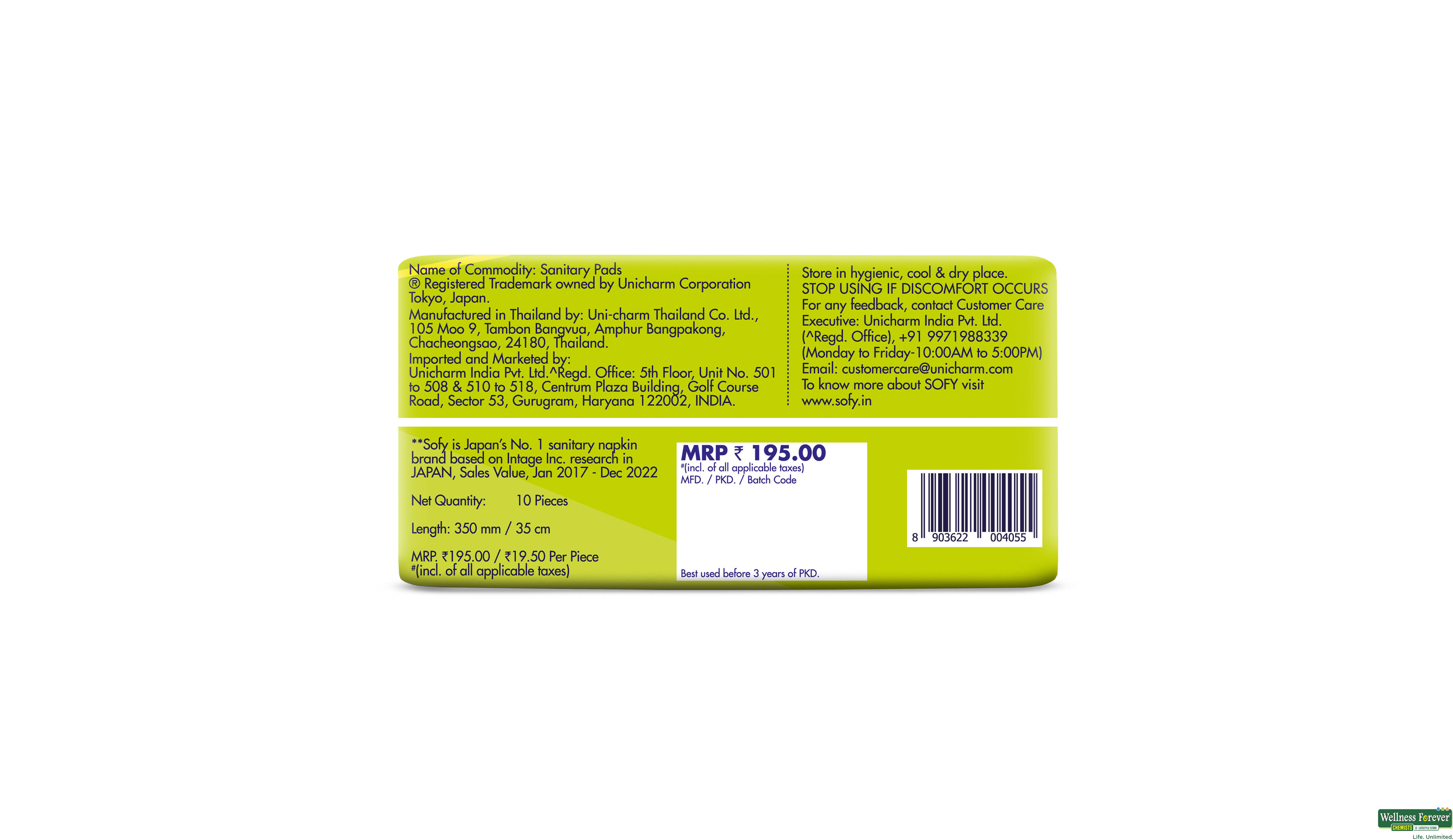SOFY SA/PADS ANTI BACTERIA OVERNIGHT XXL 10PC- 3, 10PC, null