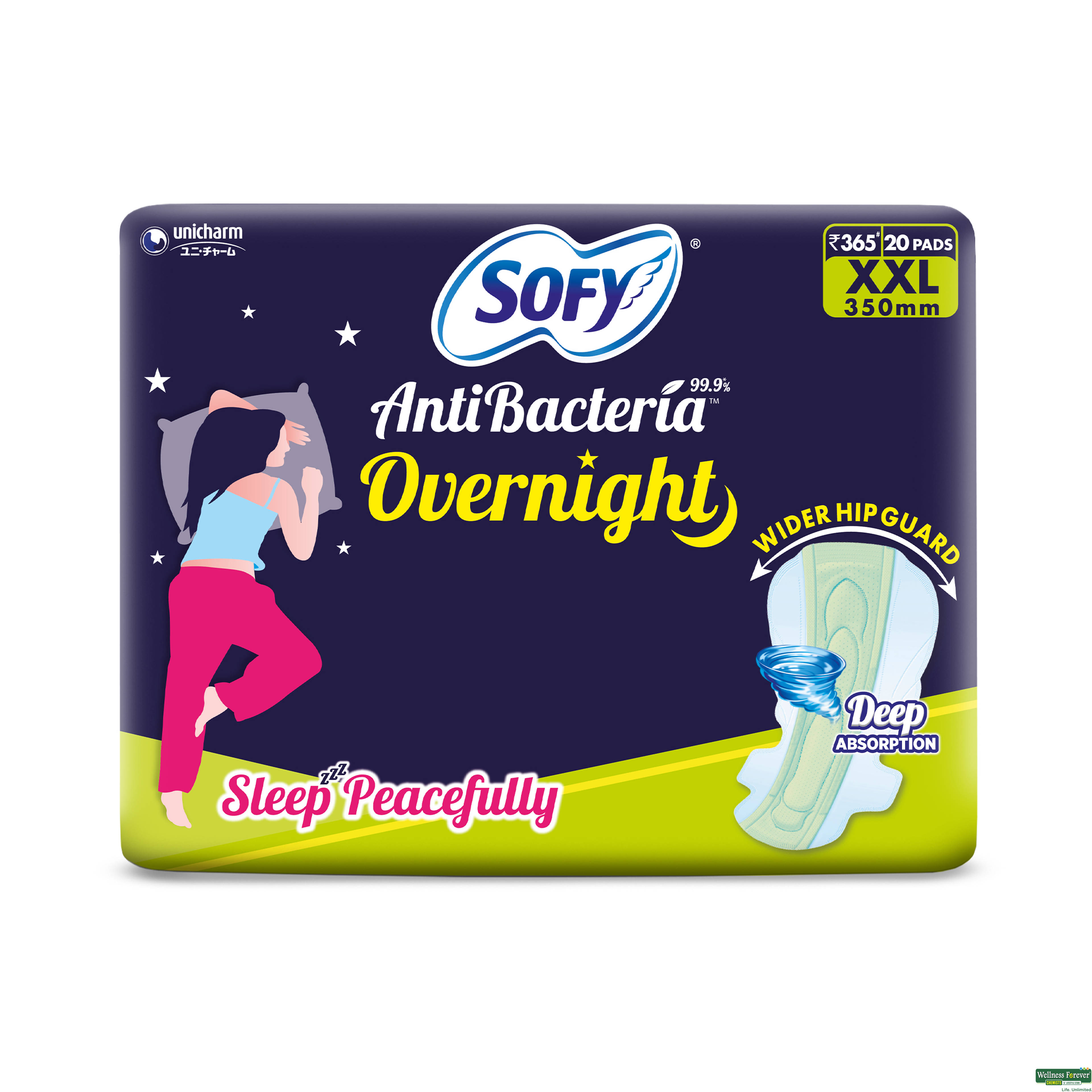 Sofy Anti Bacteria Overnight, Xxl, 20 Pieces-image