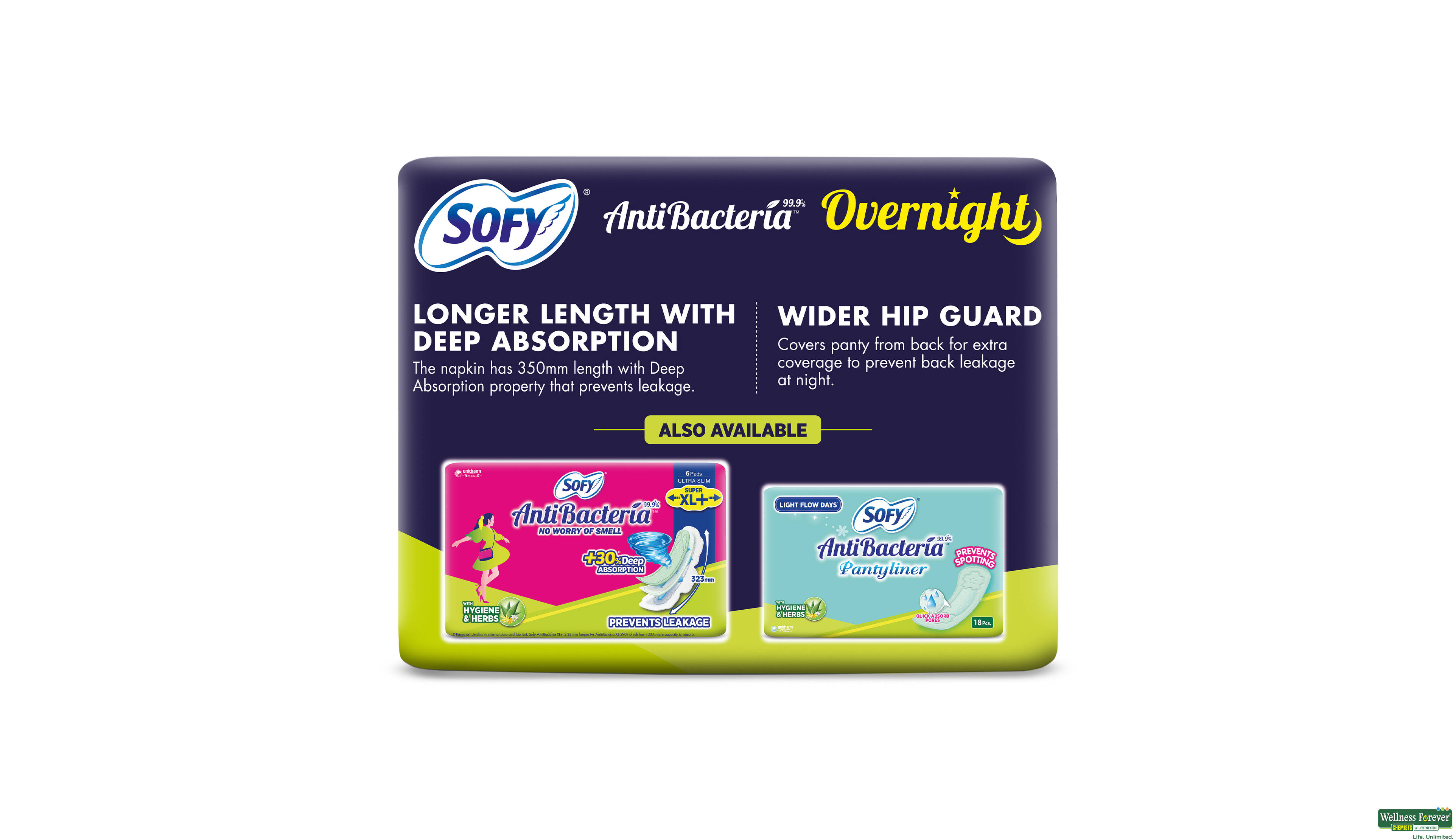 SOFY SA/PADS ANTI BACTERIA OVERNIGHT XXL 20PC- 2, 20PC, null
