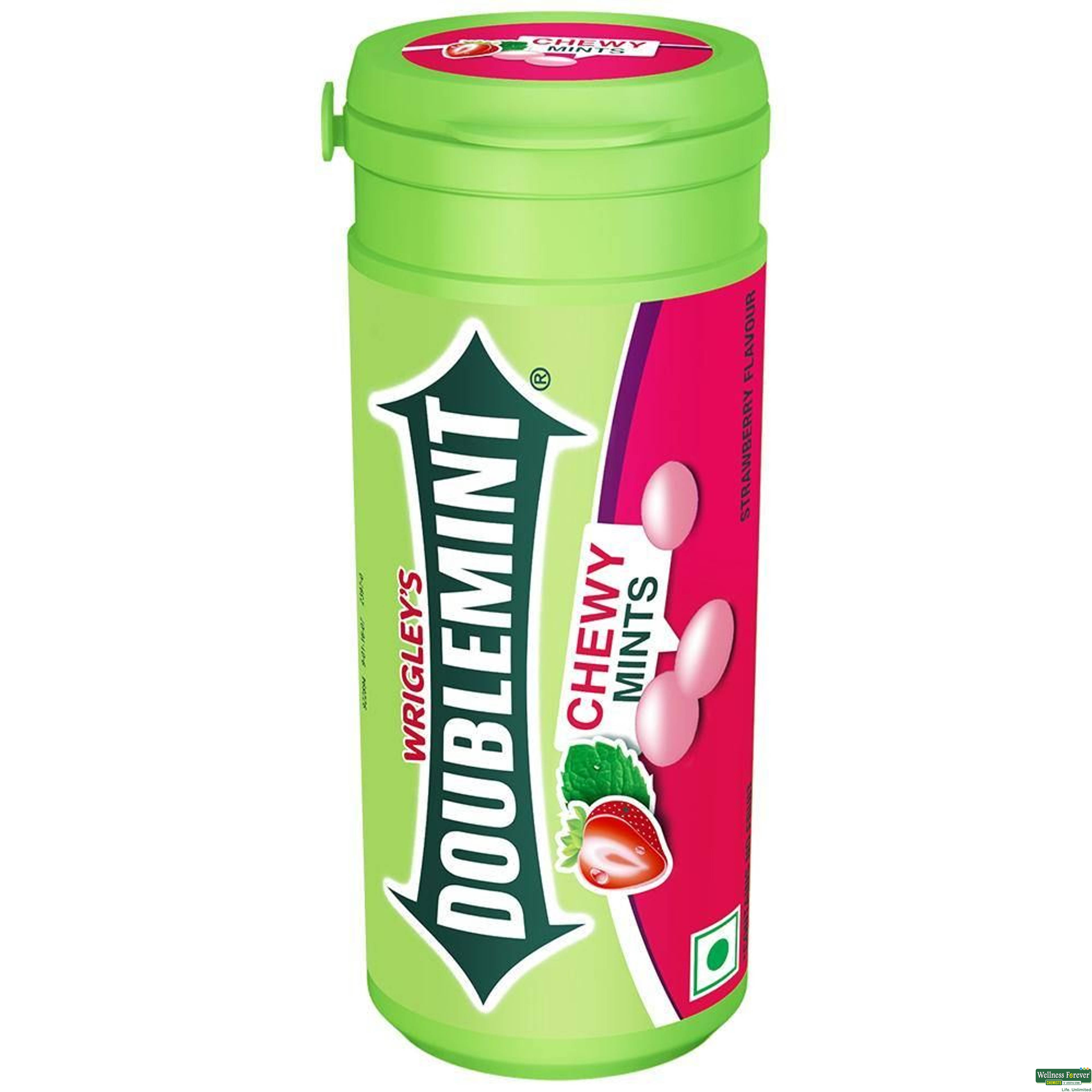 Wrigley's Doublemint Chewy Mints, Strawberry Flavour, 57 g-image