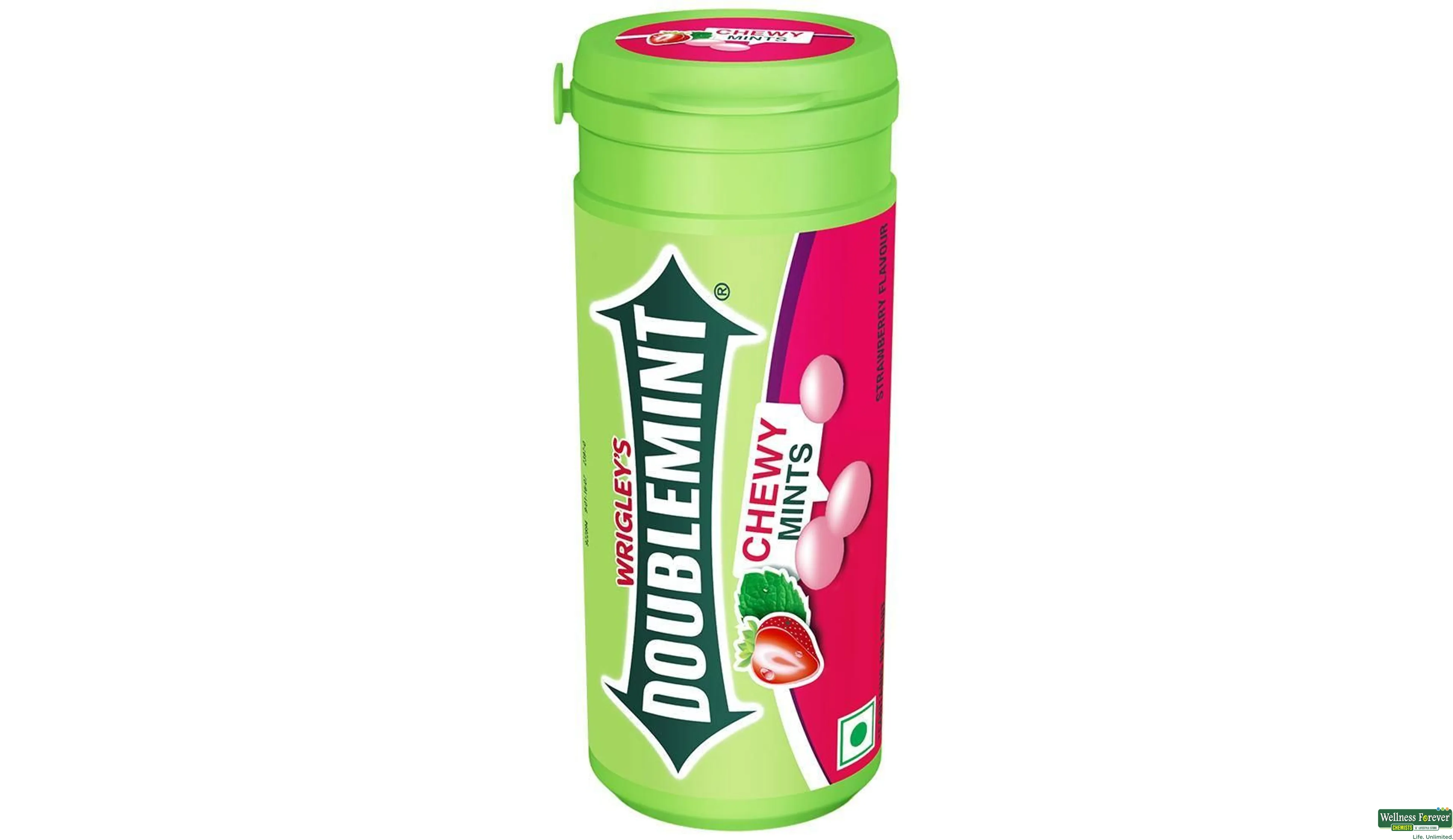 WRIGLEYS DOUBLEMINT CHEWYMINT STRAW 32.55GM- 1, 32.55GM, 