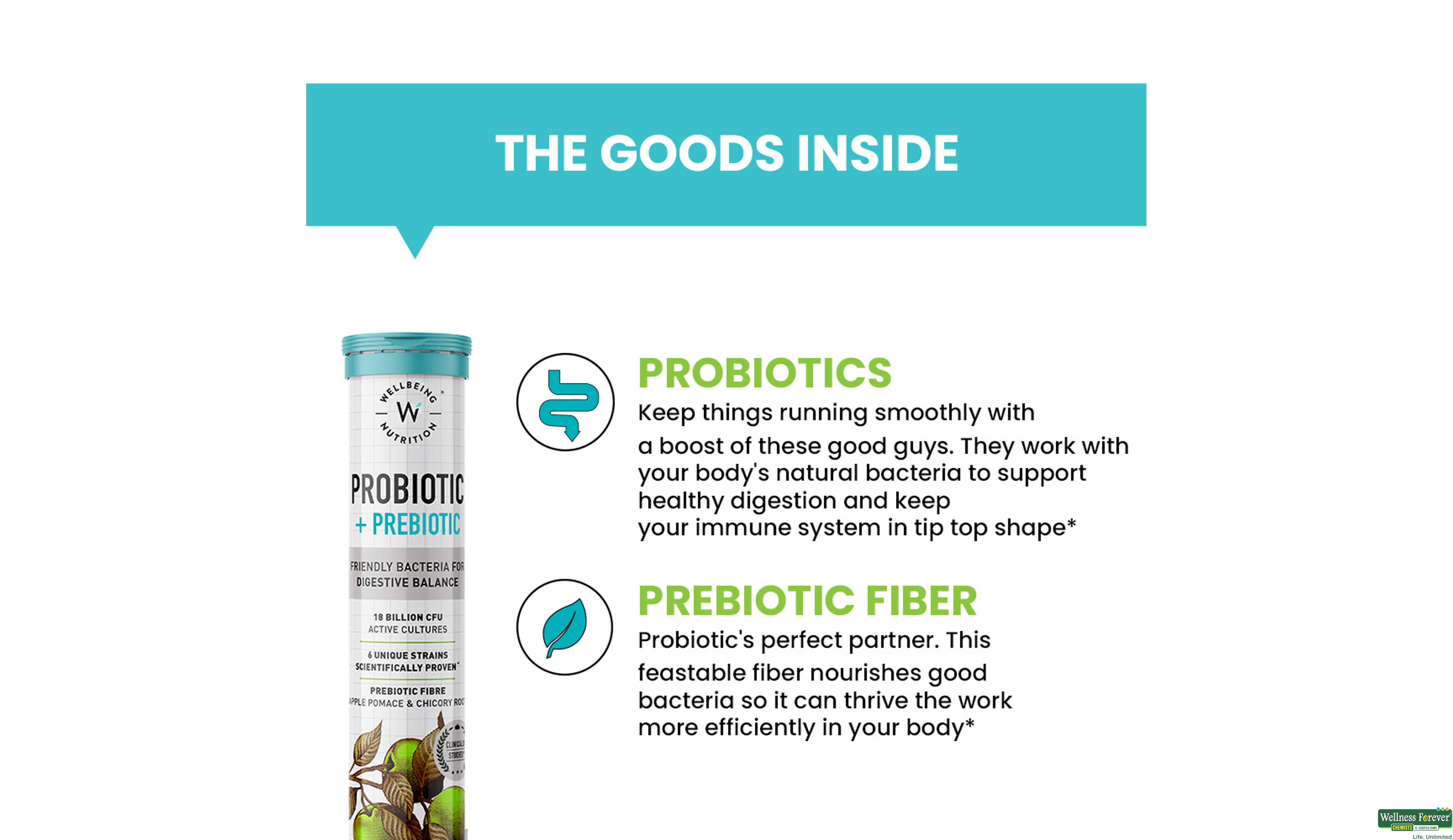 WELLBEING PROBIOTIC+PREBIOTIC 21TAB- 6, 21TAB, null