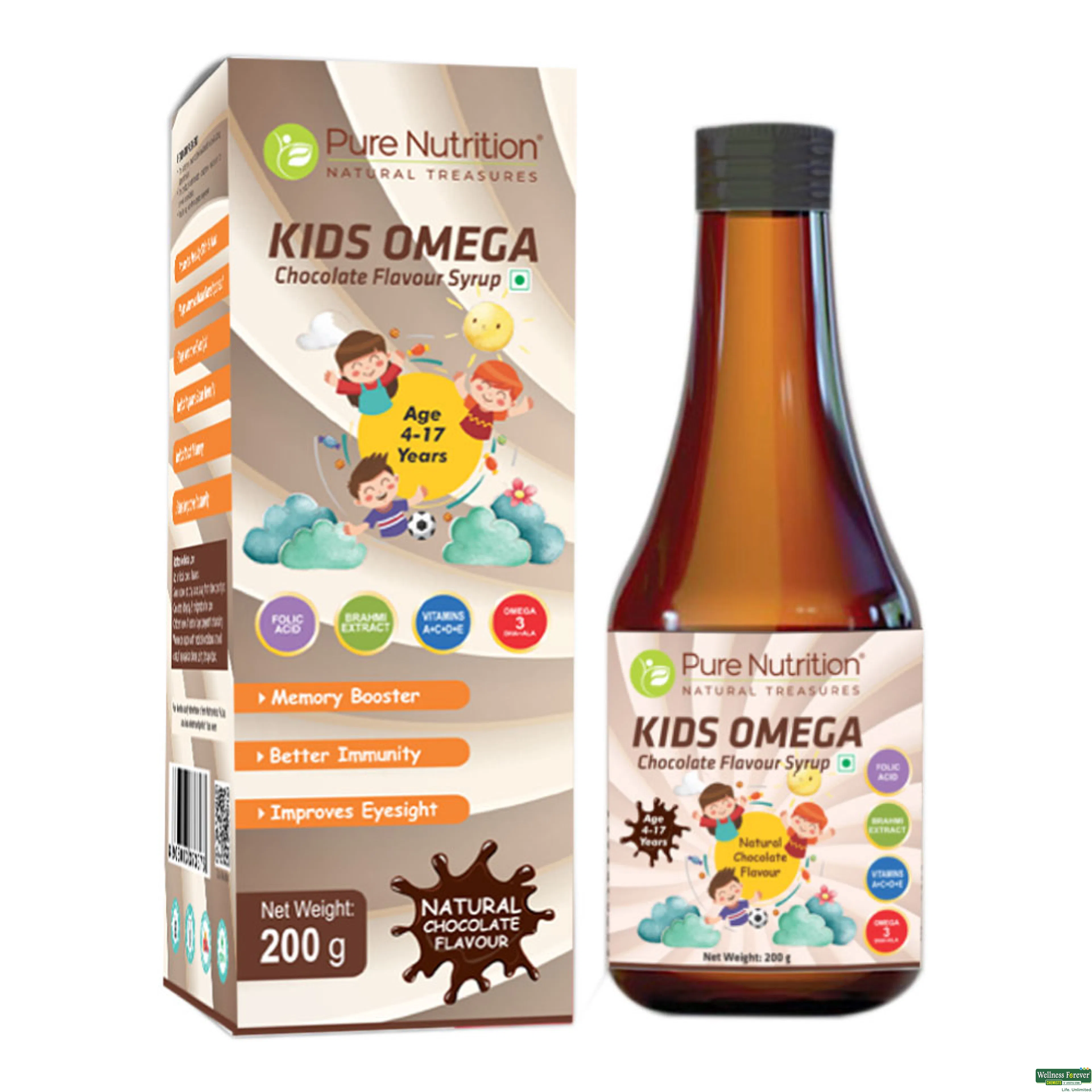 PURE NUTRITION KIDS OMEGA LIQUID 200GM-image