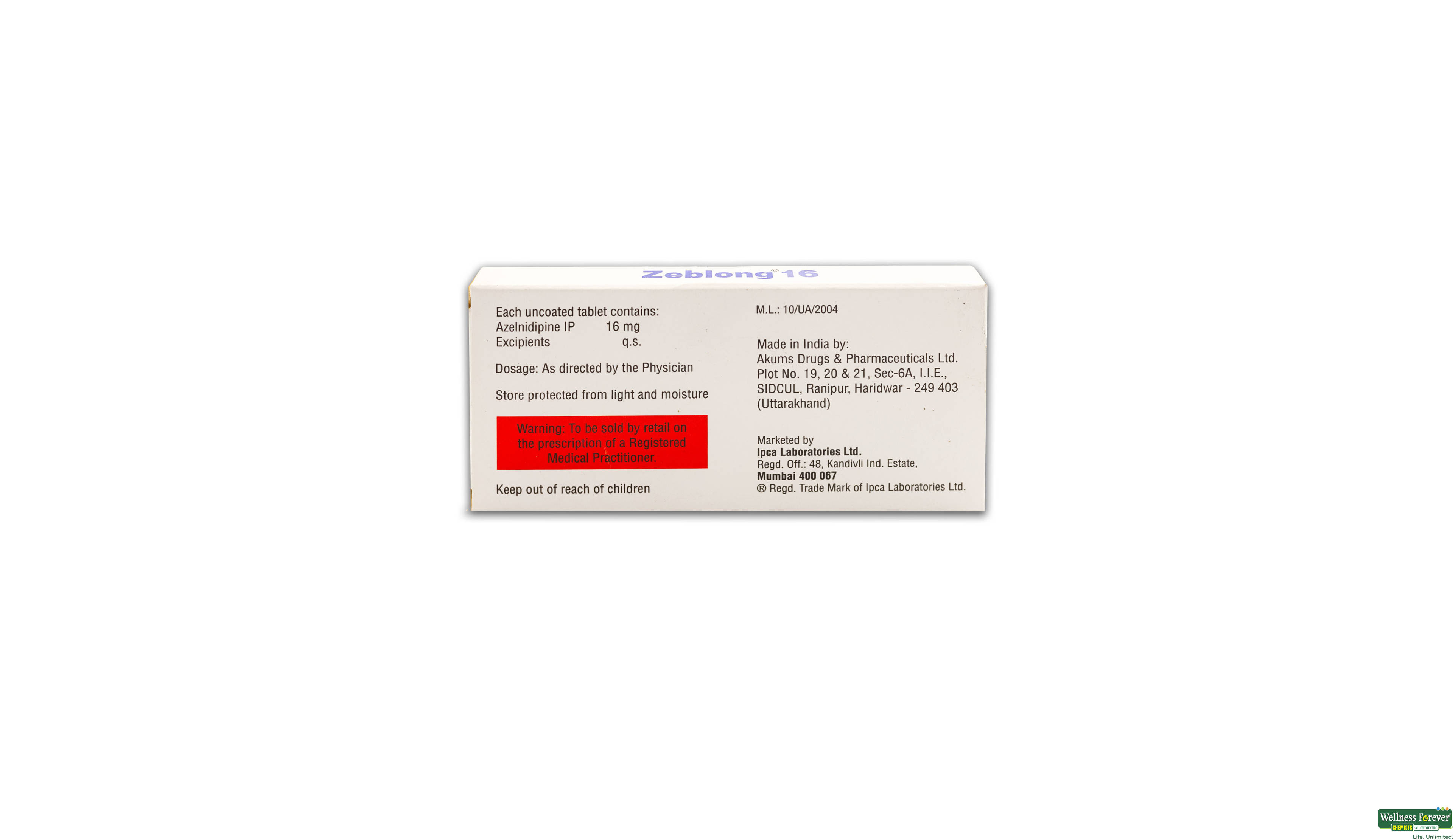 ZEBLONG 16MG 10TAB- 2, 10TAB, 