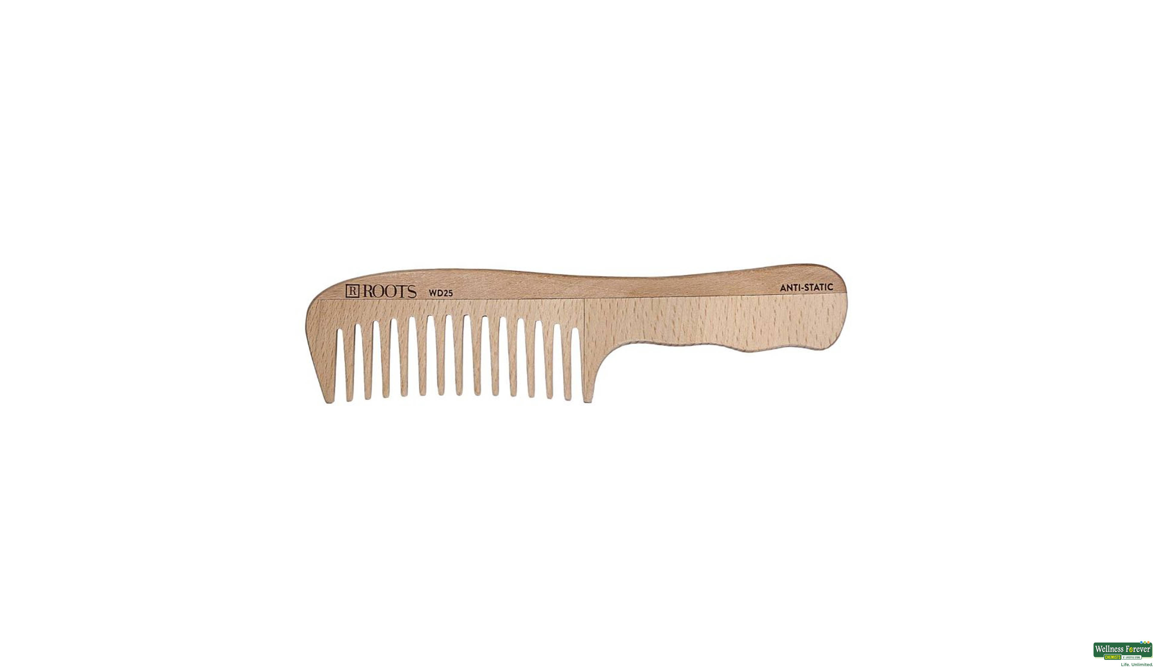 ROOTS HR/COMB WOODEN WD25 1PC- 1, 1PC, null