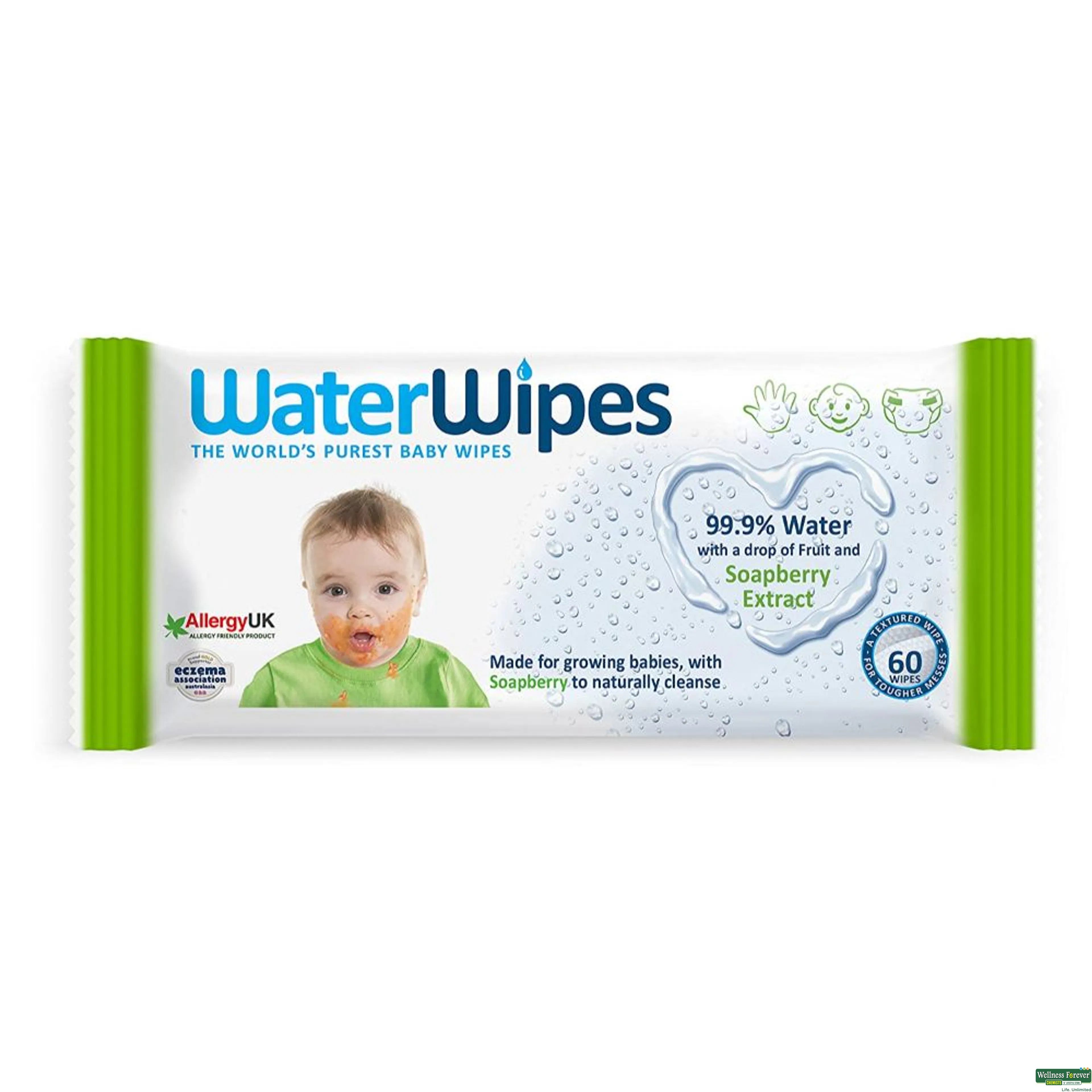 WaterWipes World's purest baby wipes,99.9% water,Pack of 60x2 Price in  India - Buy WaterWipes World's purest baby wipes,99.9% water,Pack of 60x2  Online at