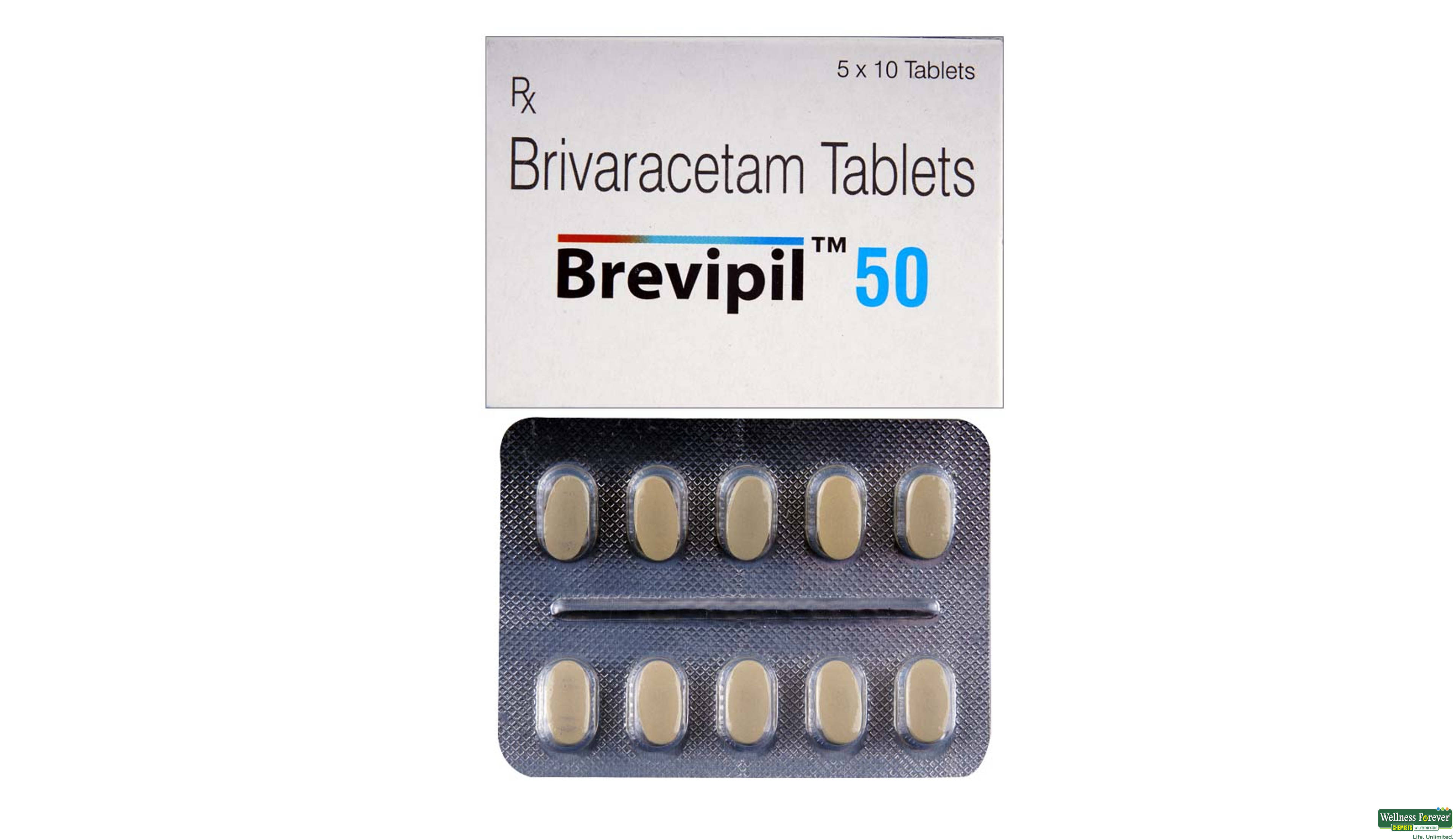 BREVIPIL 50MG 10TAB- 1, 10TAB, 