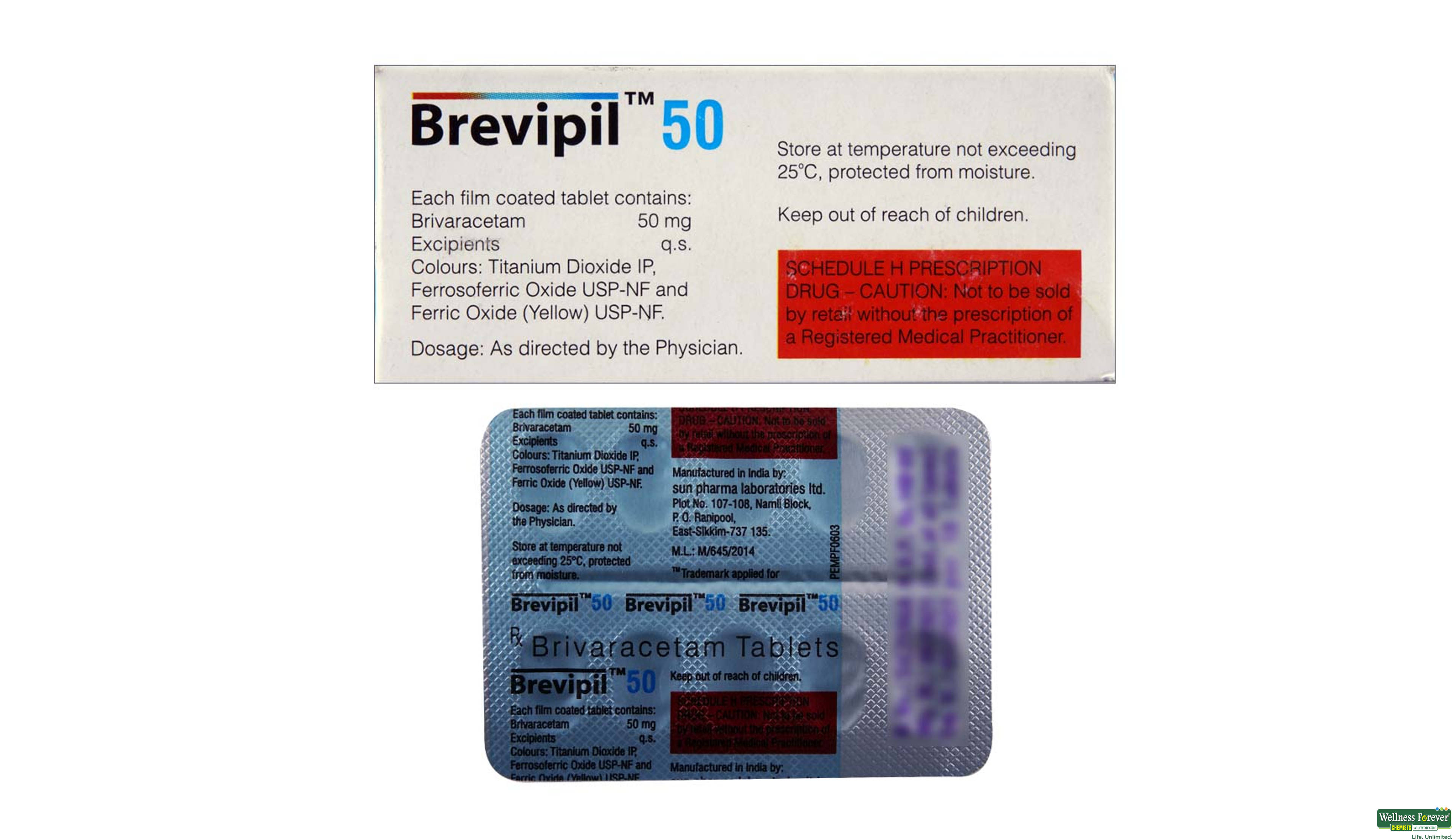 BREVIPIL 50MG 10TAB- 2, 10TAB, 