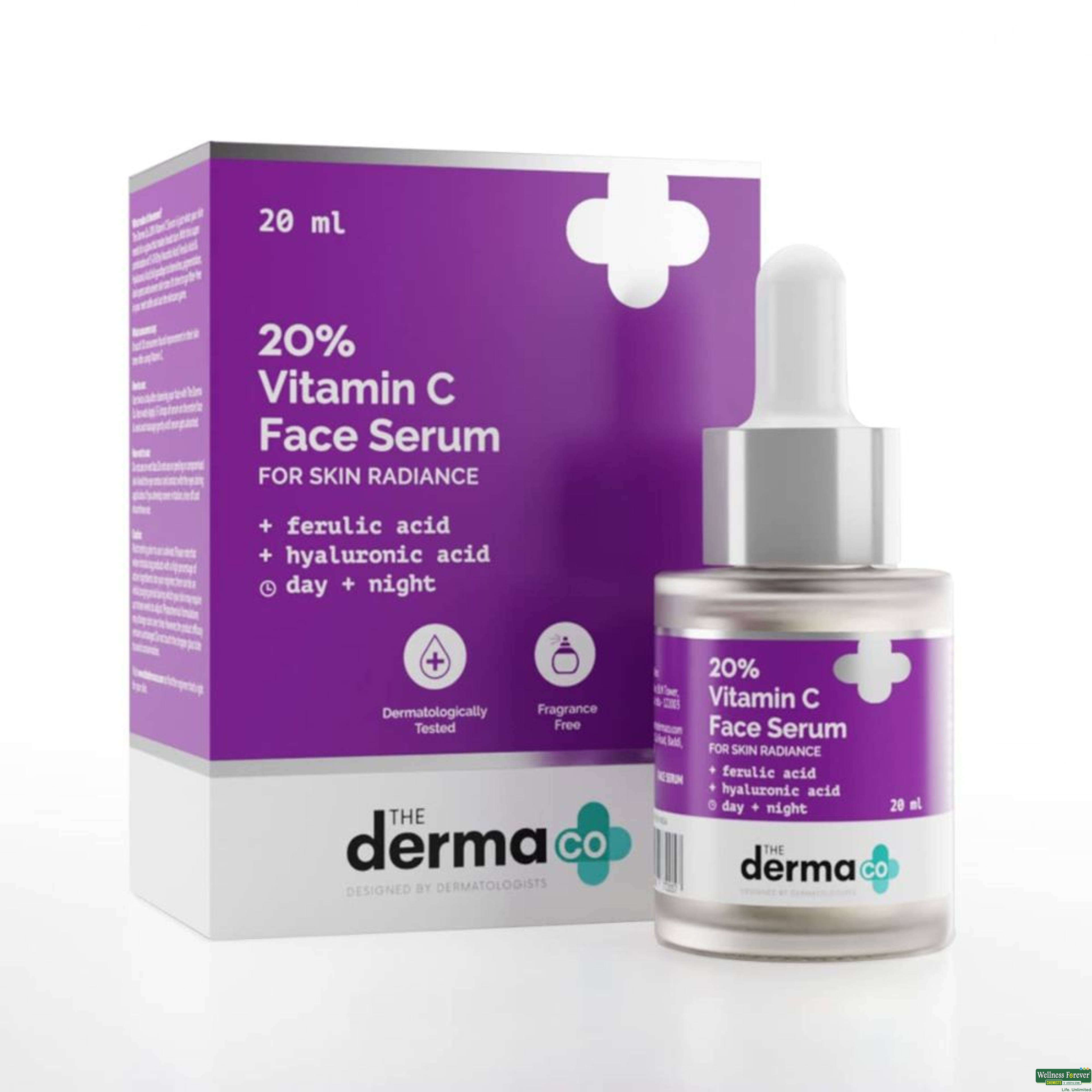 The Derma Co 20% Vitamin C Face Serum 20ml-image