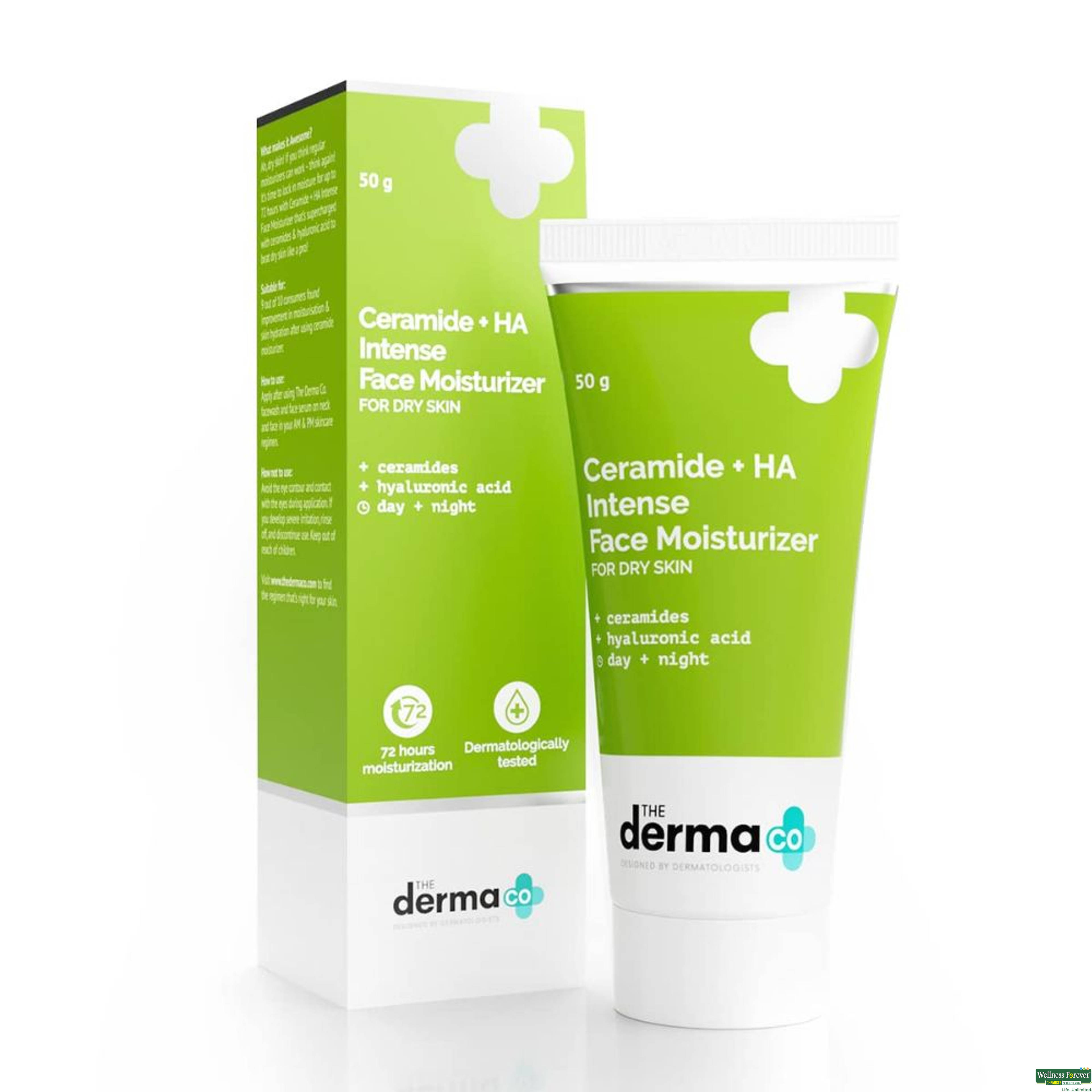 The Derma Co Ceramide + HA Intense Face Moisturizer 50g-image