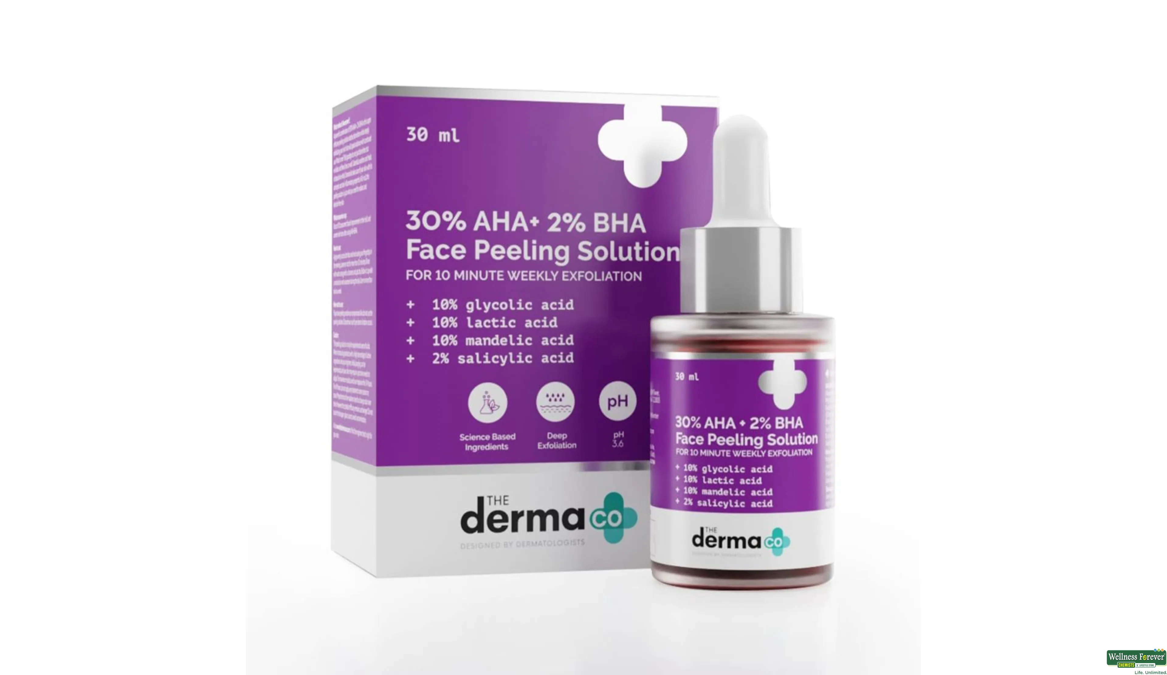 DERMA CO PEELING SOLUTION AHA+BHA 30ML- 1, 30ML, 