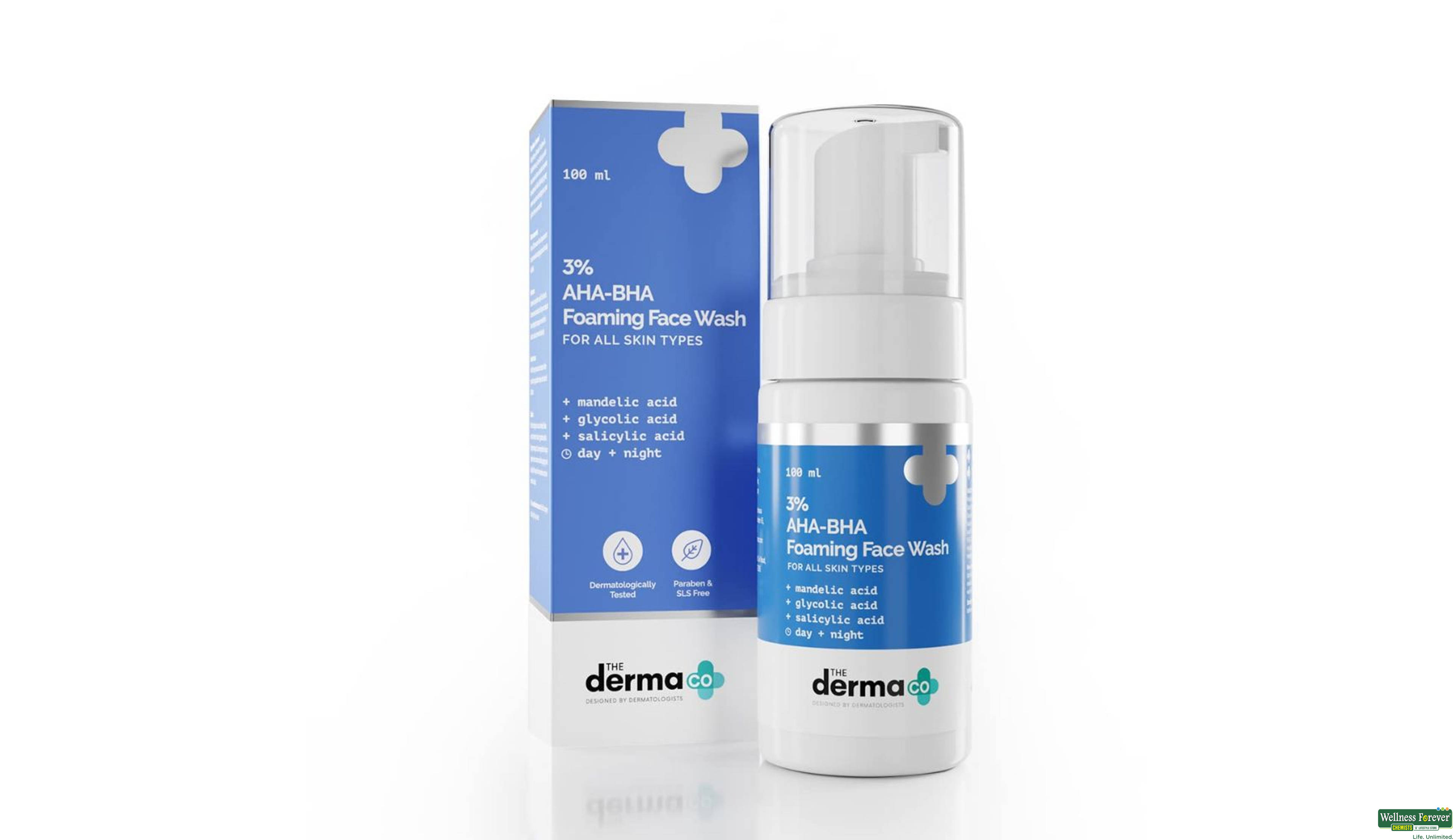 DERMA CO FACIAL CLEANSER AHA + BHA 100ML- 1, 100ML, 