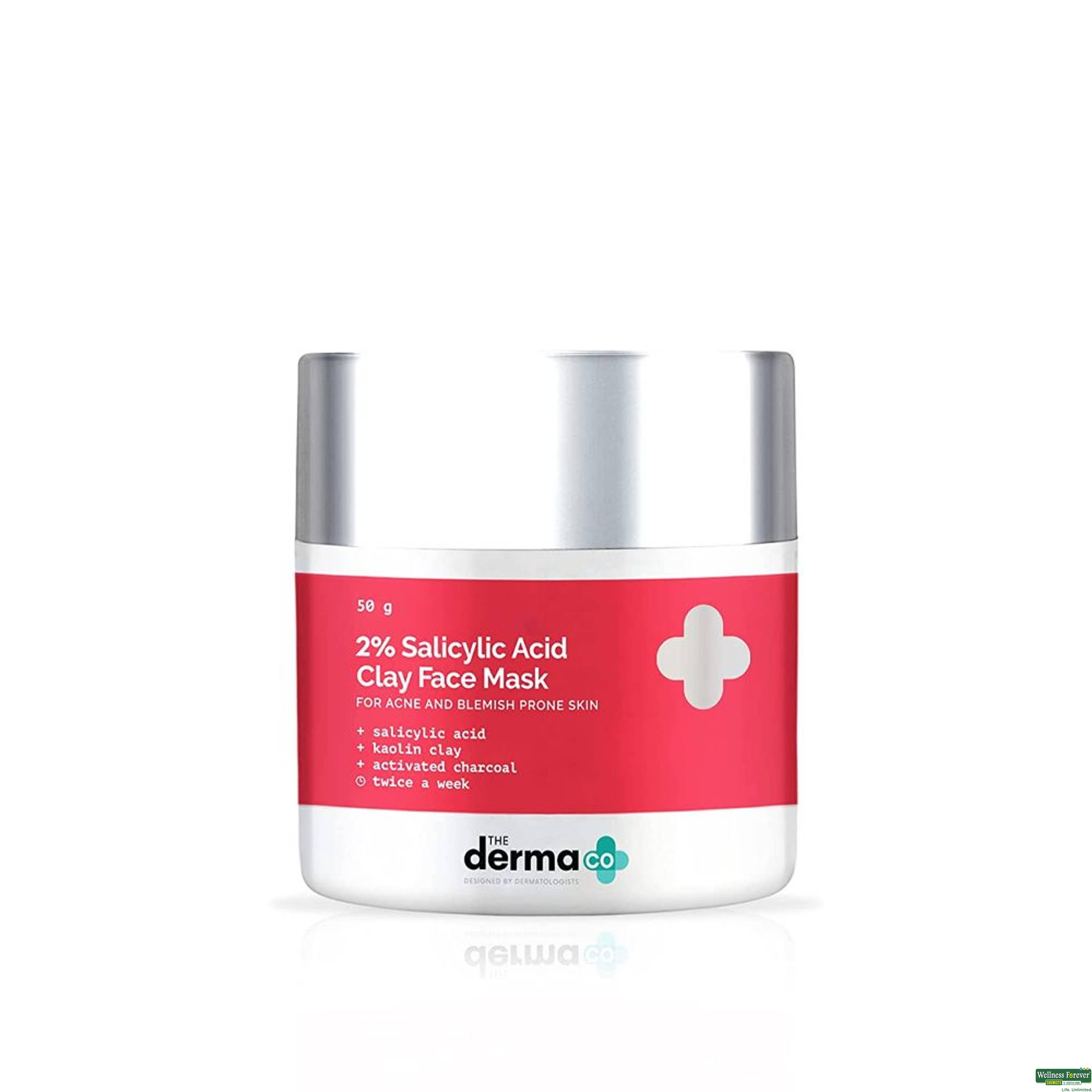 The Derma Co 2% Salicylic Acid Clay Face Mask 1 Piece-image