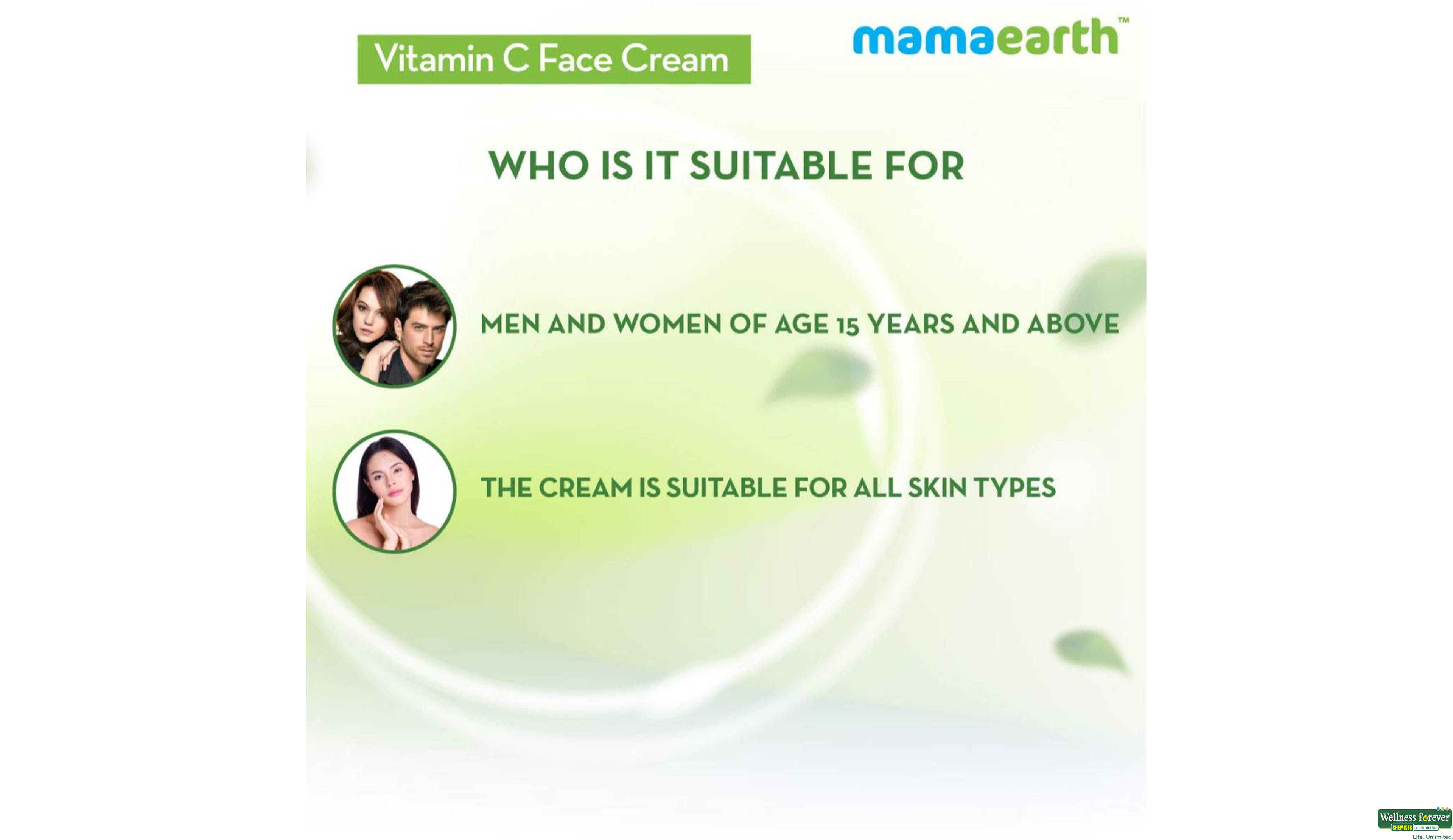 MAMAEARTH F/CRM VIT C 50GM- 5, 50GM, 