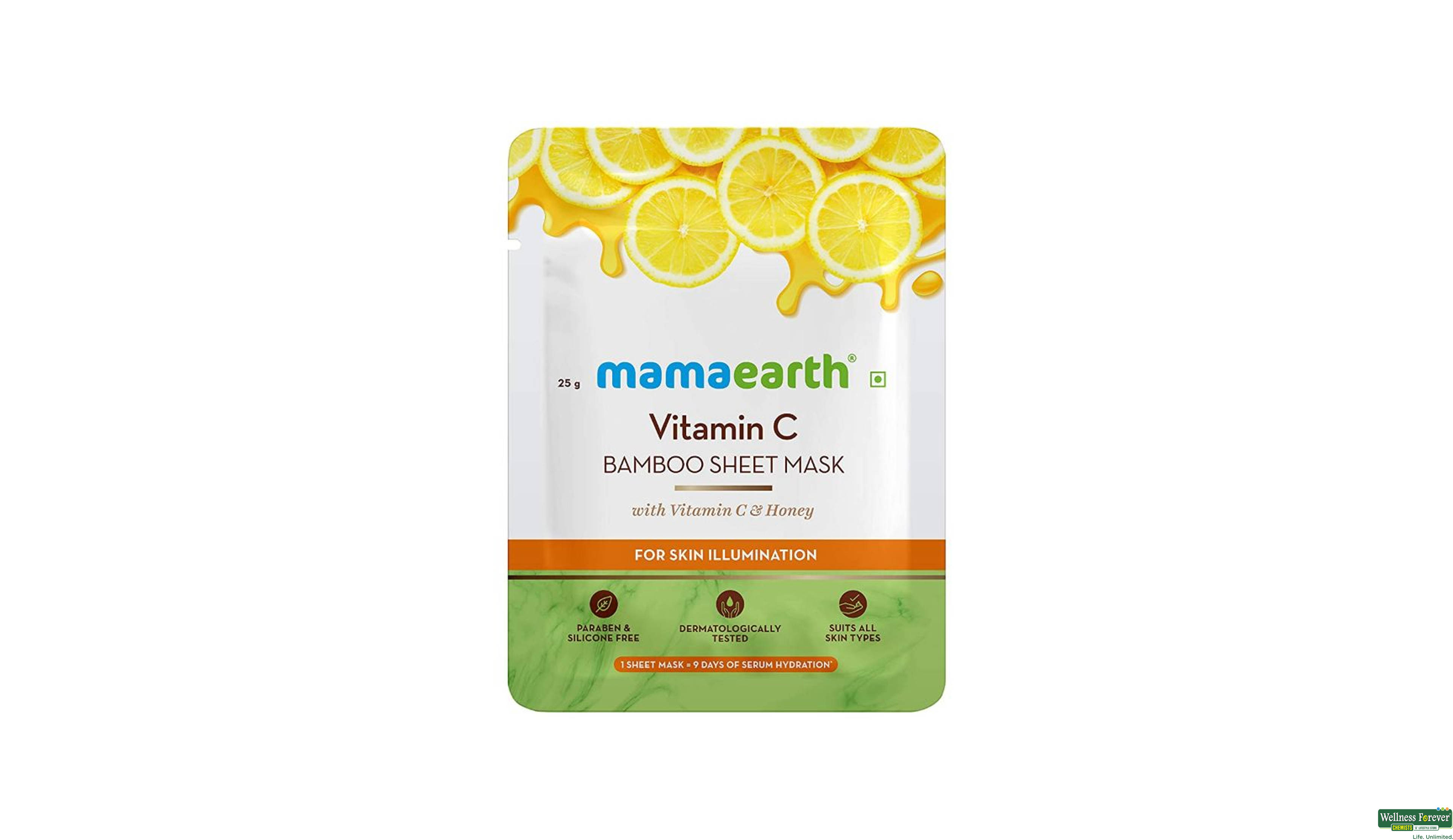 MAMEARTH F/MASK VIT C BAMBOO 1PC- 1, 1PC, 