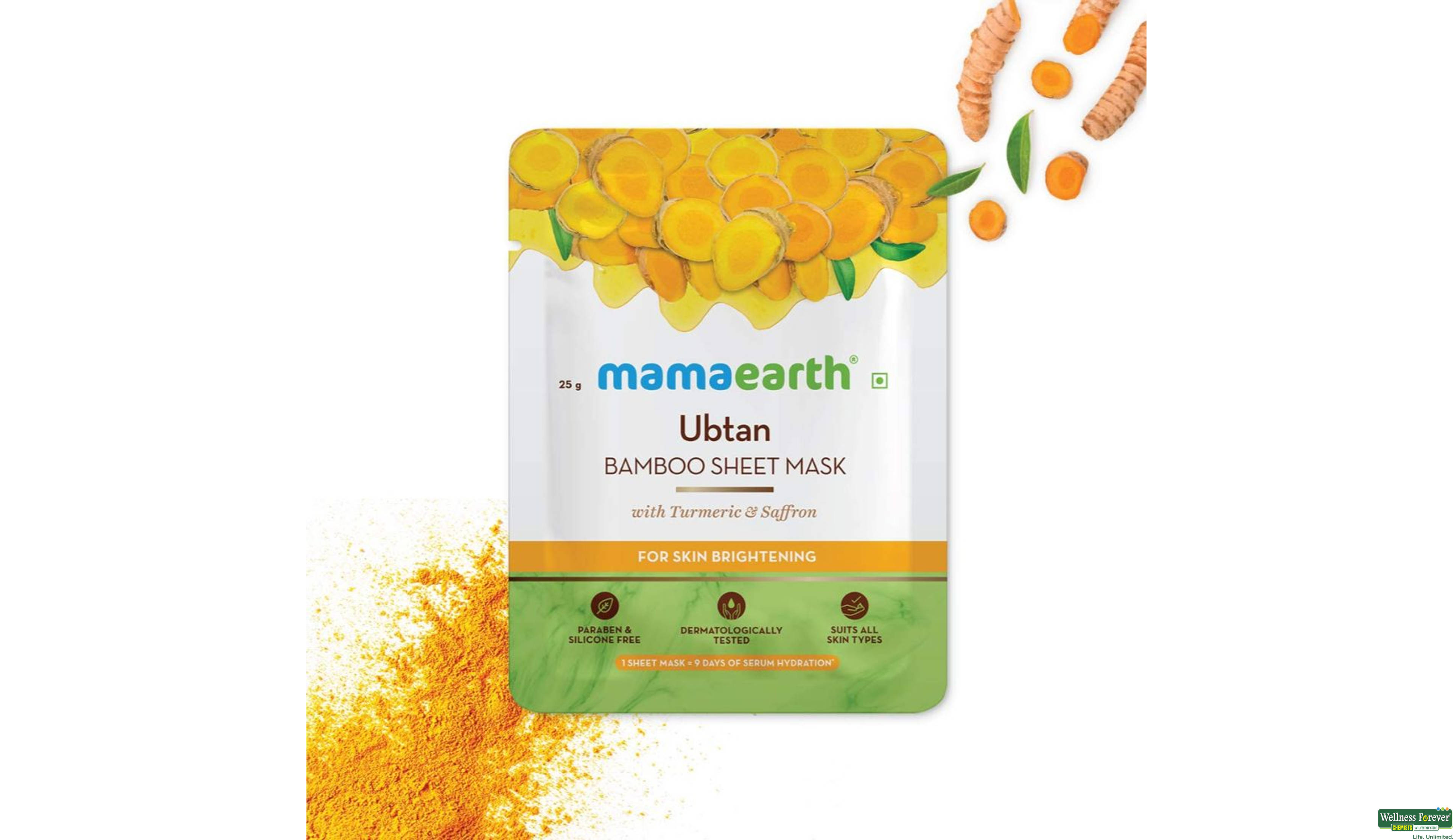 MAMEARTH F/MASK UBTAN BAMBOO 1PC- 2, 1PC, 