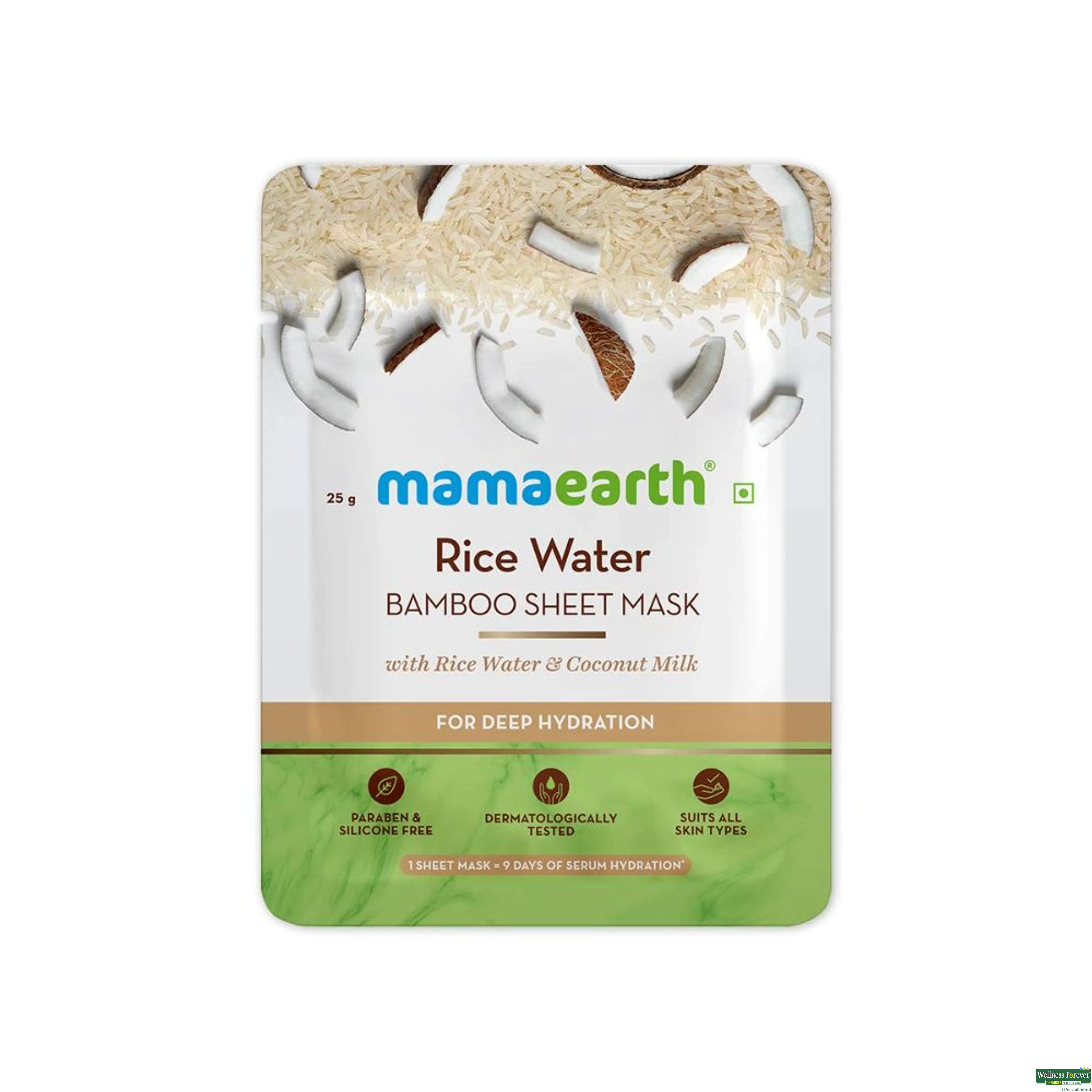 MAMEARTH F/MASK RICE WATER BAMBOO 1PC-image