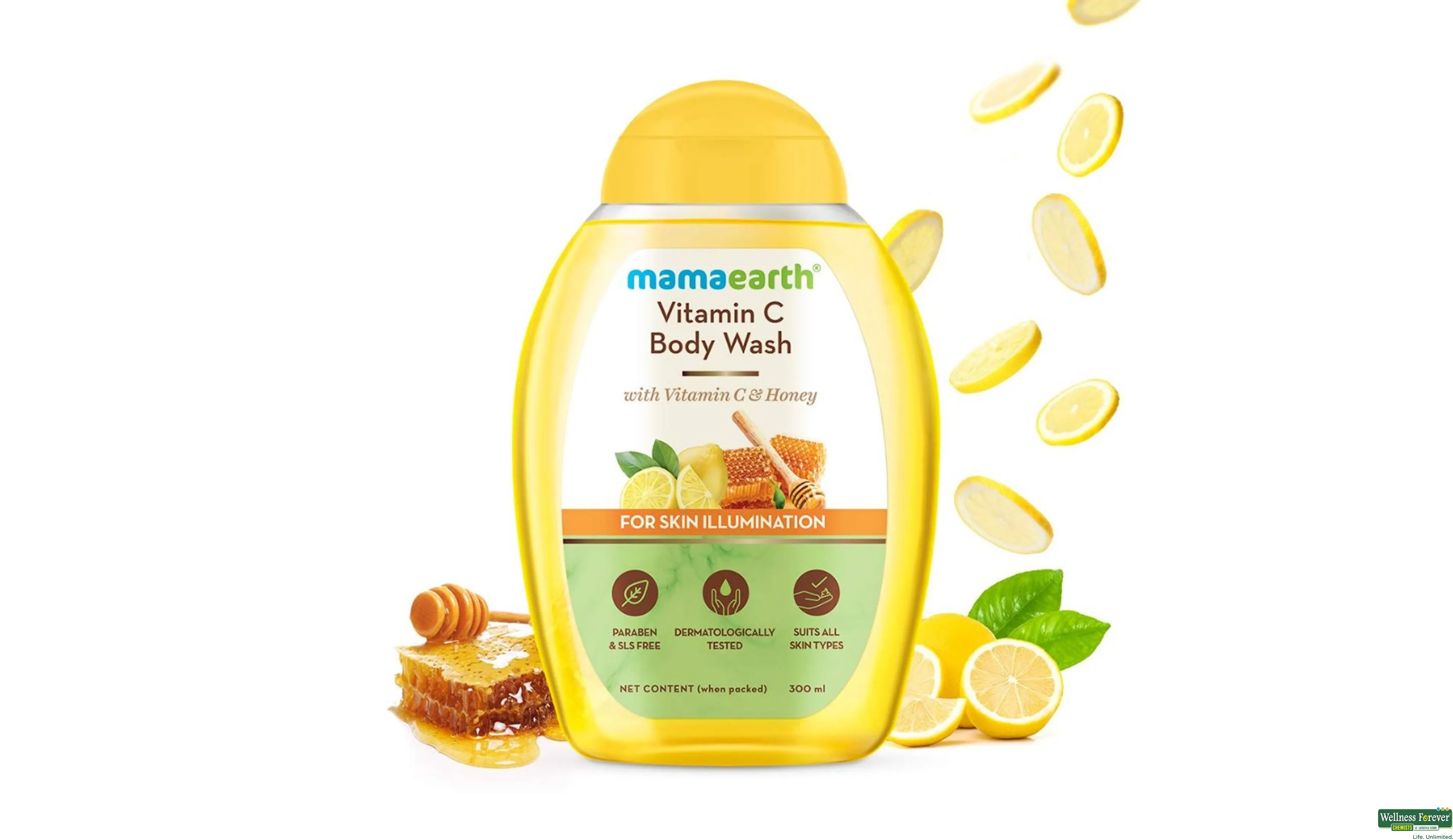 MAMAEARTH B/WASH VIT C 300ML- 2, 300ML, 