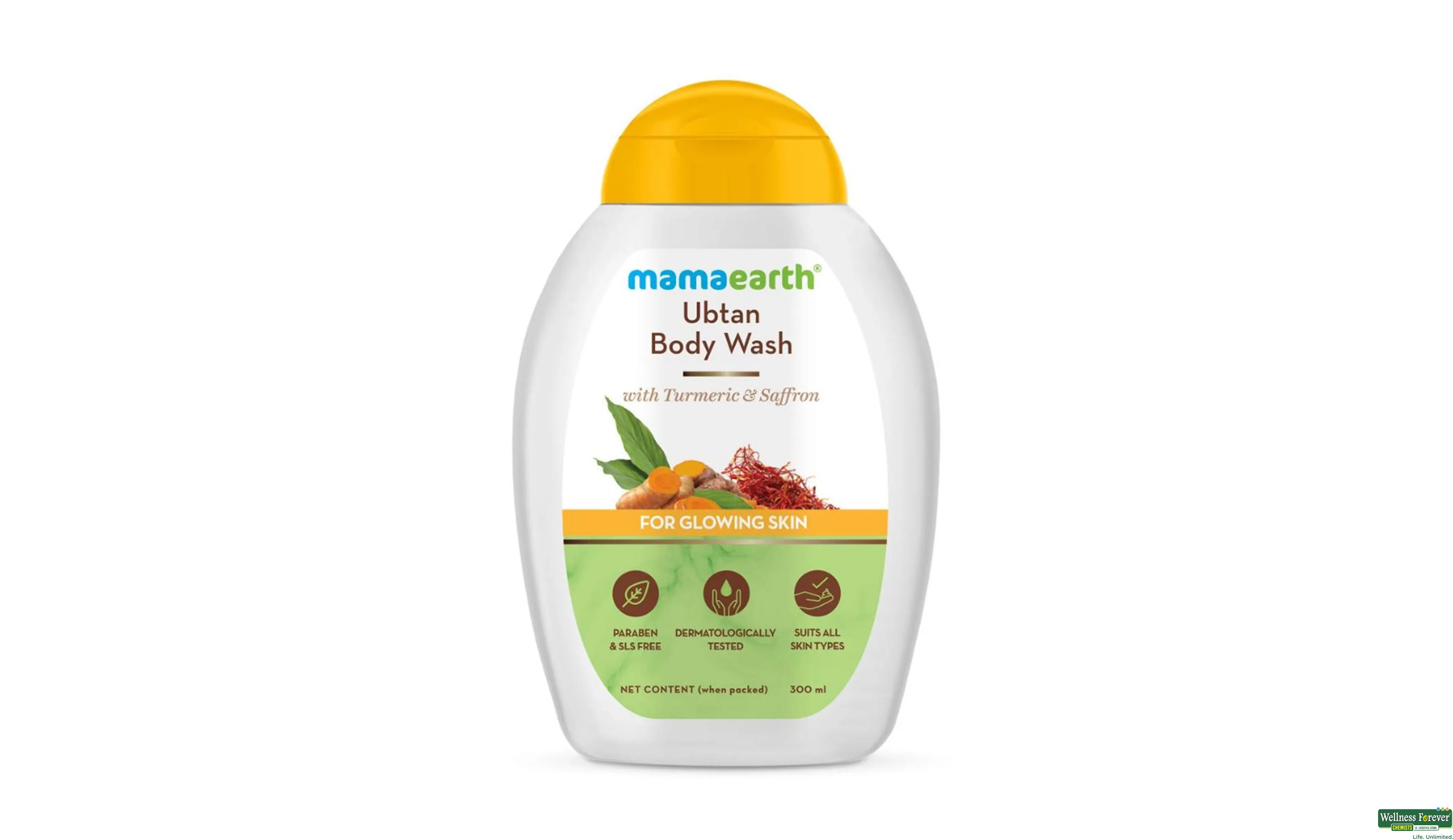 MAMAEARTH B/WASH UBTAN 300ML- 1, 300ML, 