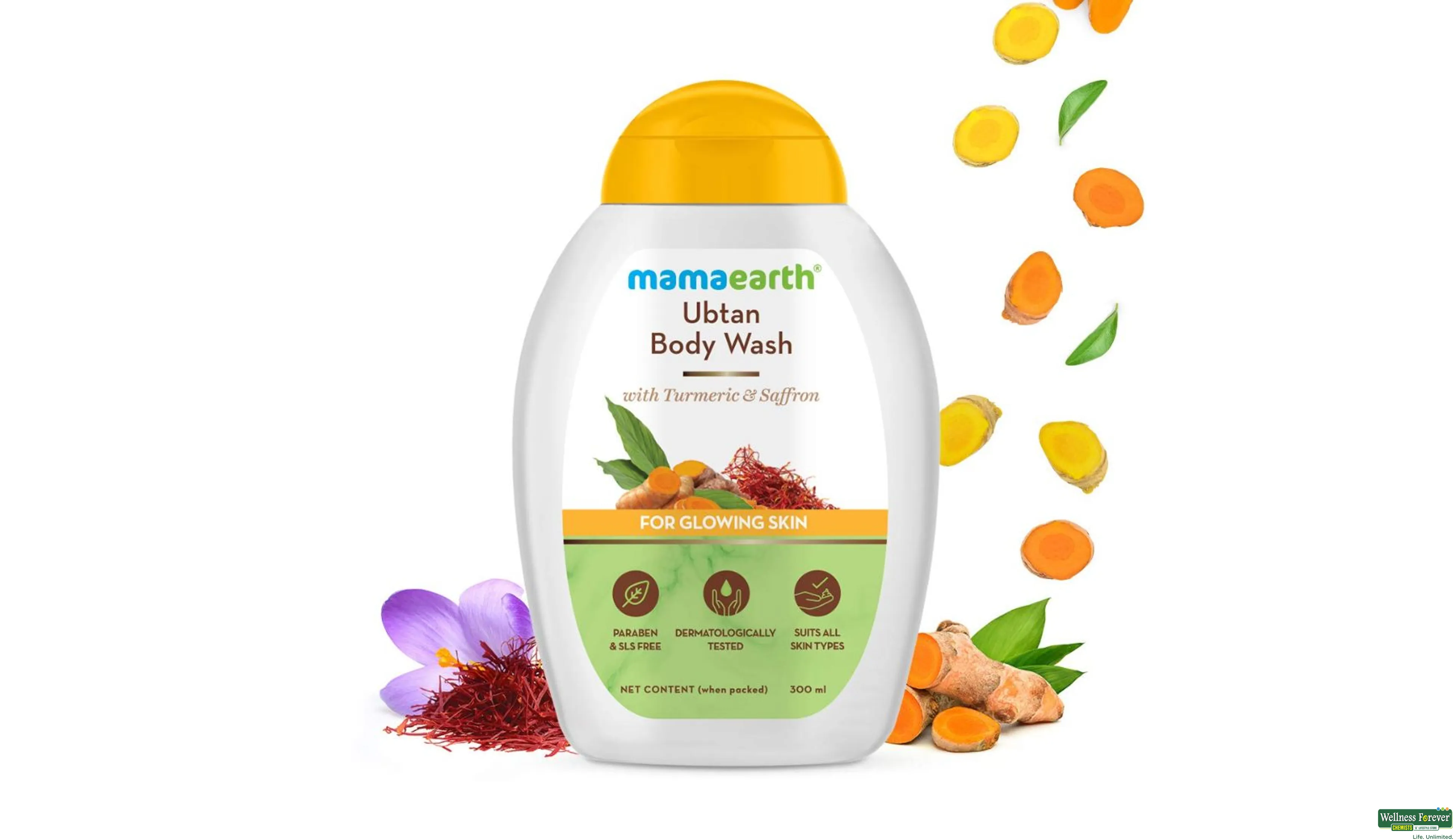 MAMAEARTH B/WASH UBTAN 300ML- 2, 300ML, 