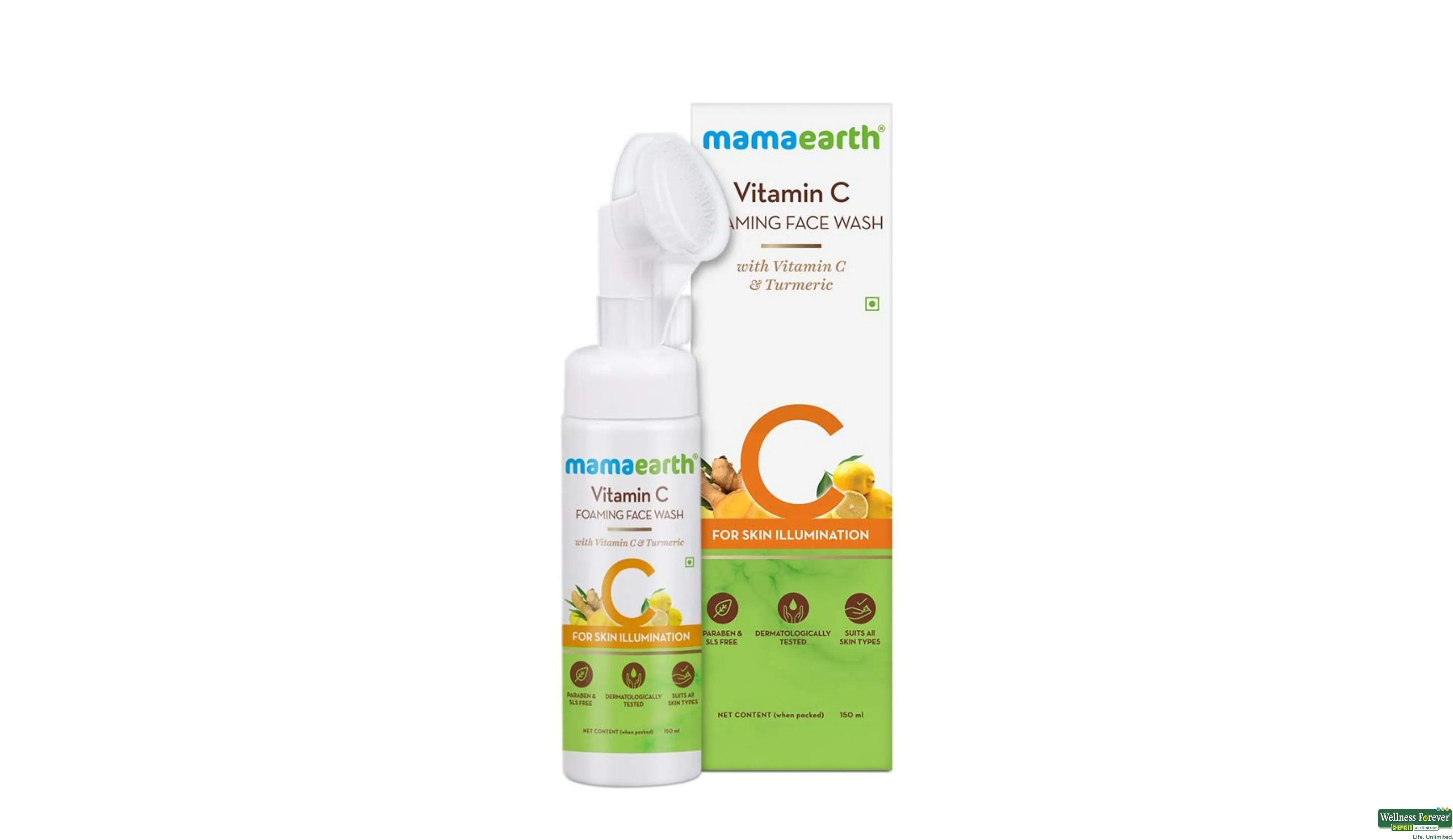 MAMAEARTH F/WASH FOAMING VIT C 150ML- 1, 150ML, 