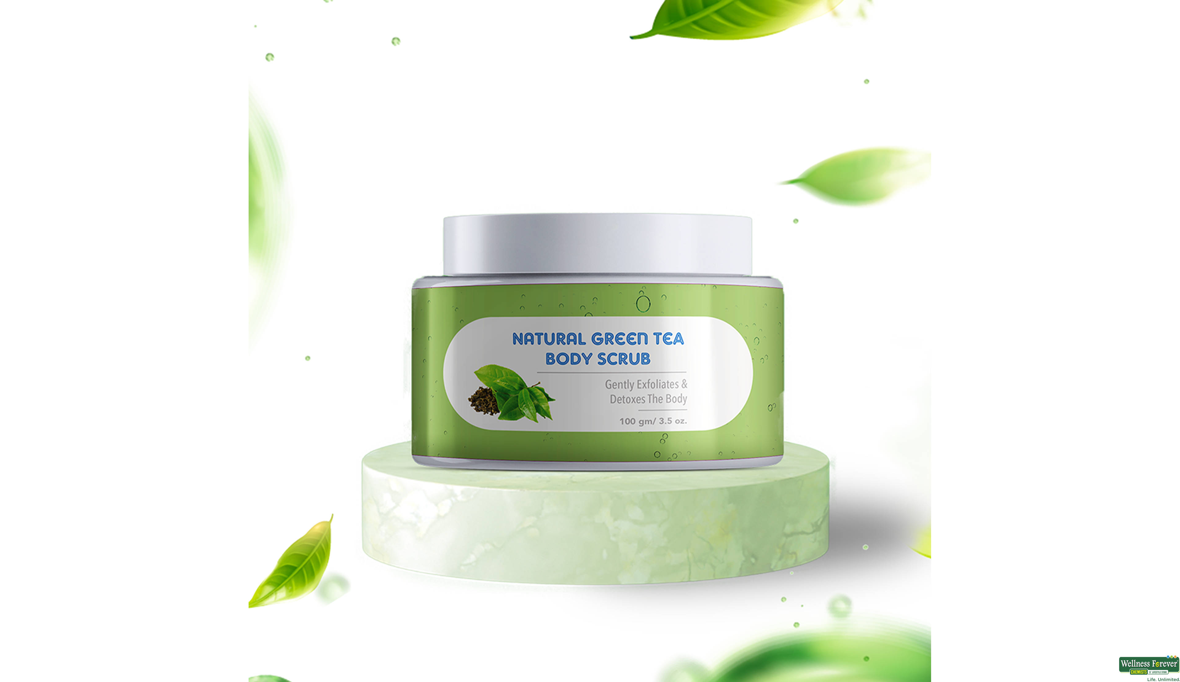 THE MOMS B/SCRUB N/GREEN TEA 100GM- 3, 100GM, null