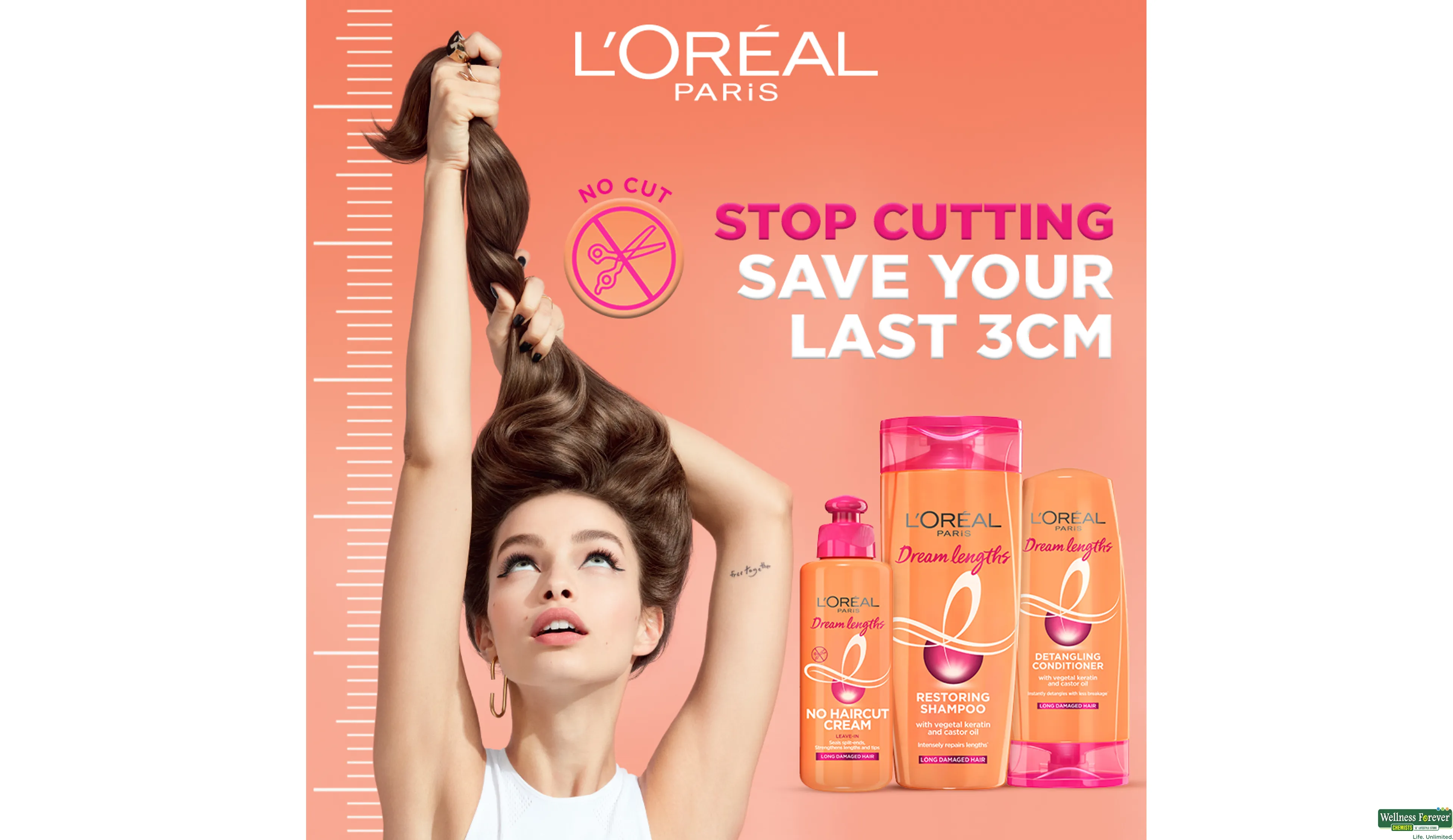 LOREAL SHMP DREAM LENGTHS 180ML- 3, 180ML, 