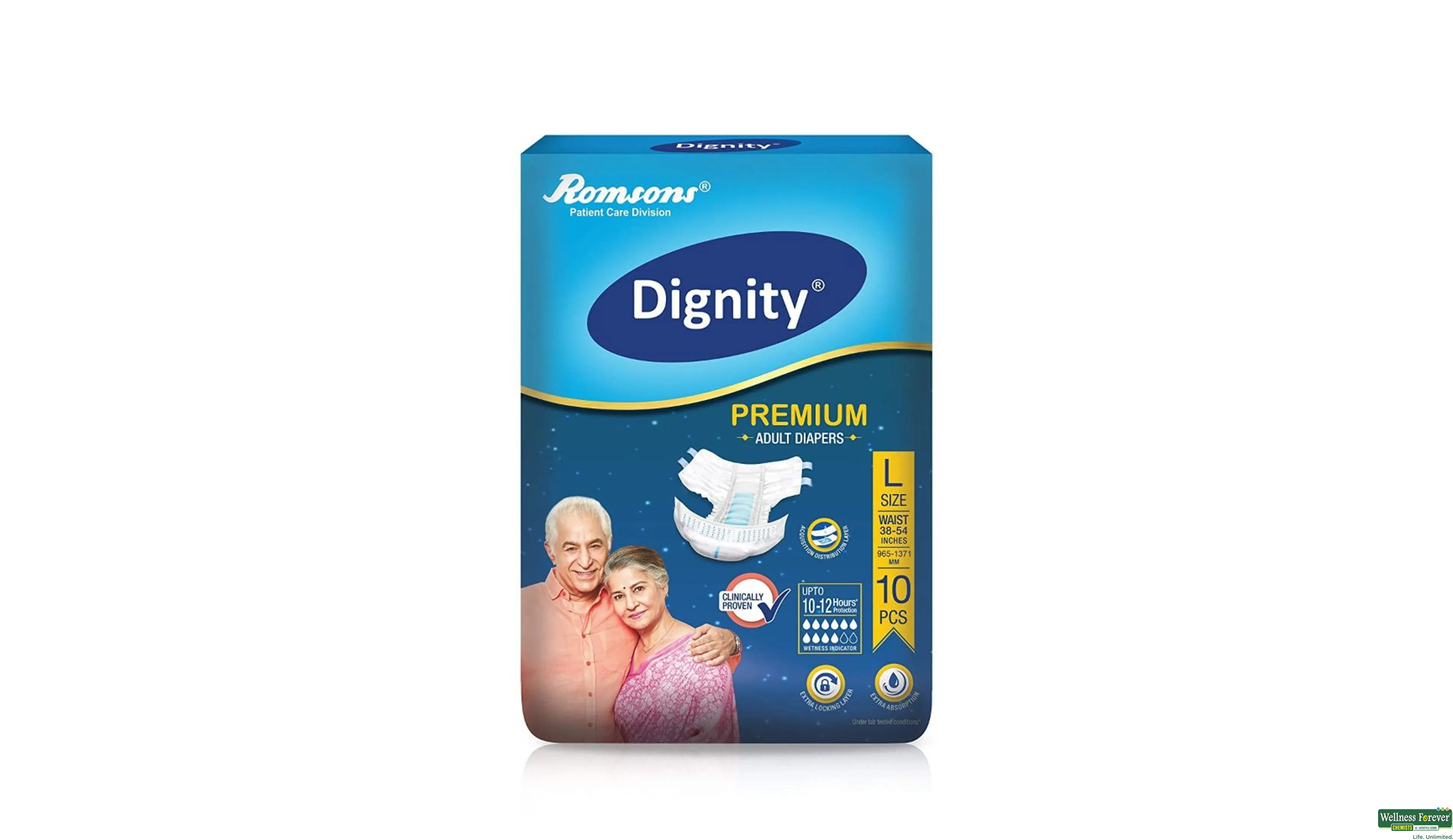 Dignity Premium Pull Ups Adult Diaper Medium-Large 10 Pcs, Waist Size 24”-  53”