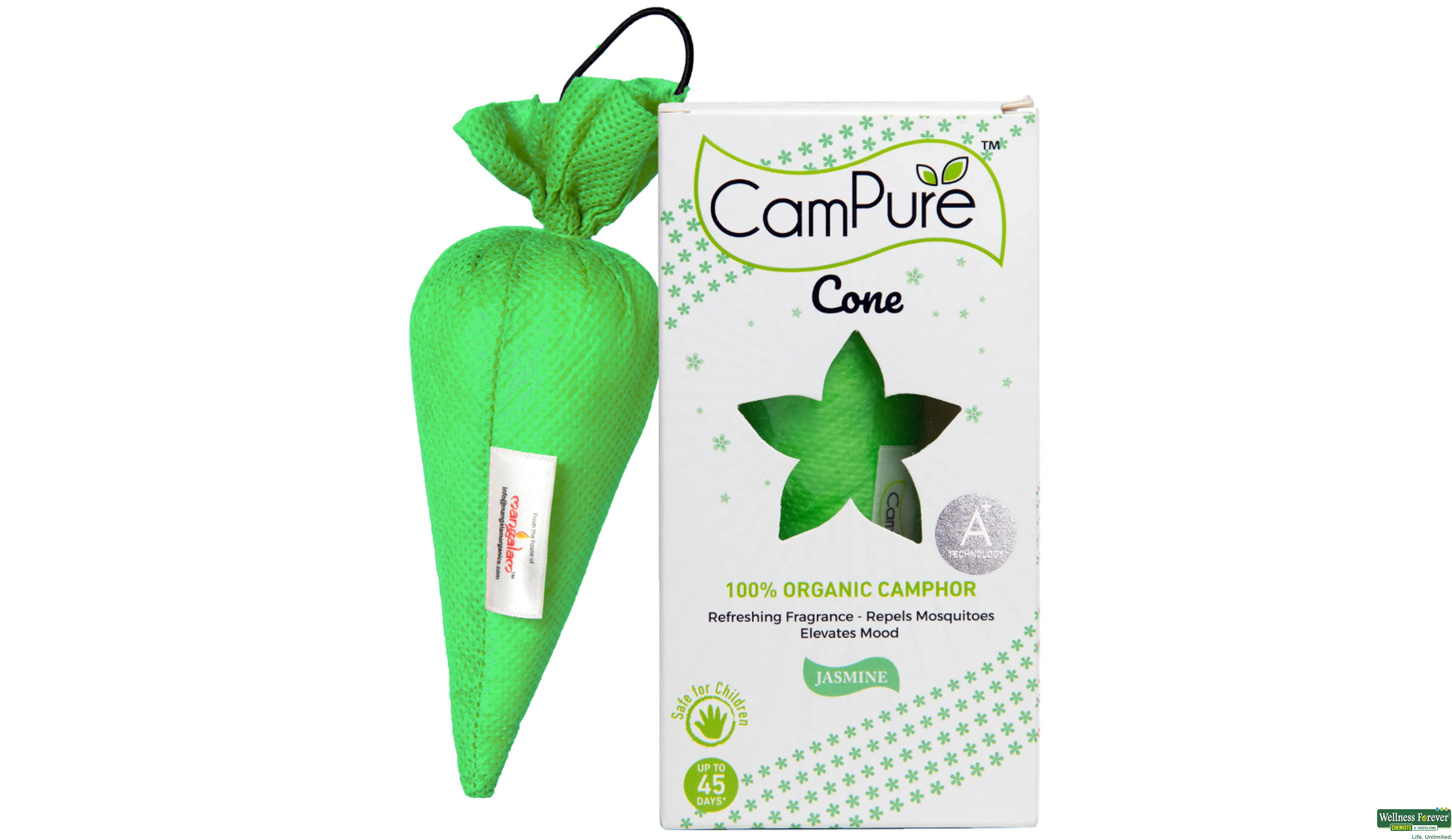 CAMPURE A/FR CONE JASMINE 60GM- 1, 60GM, 