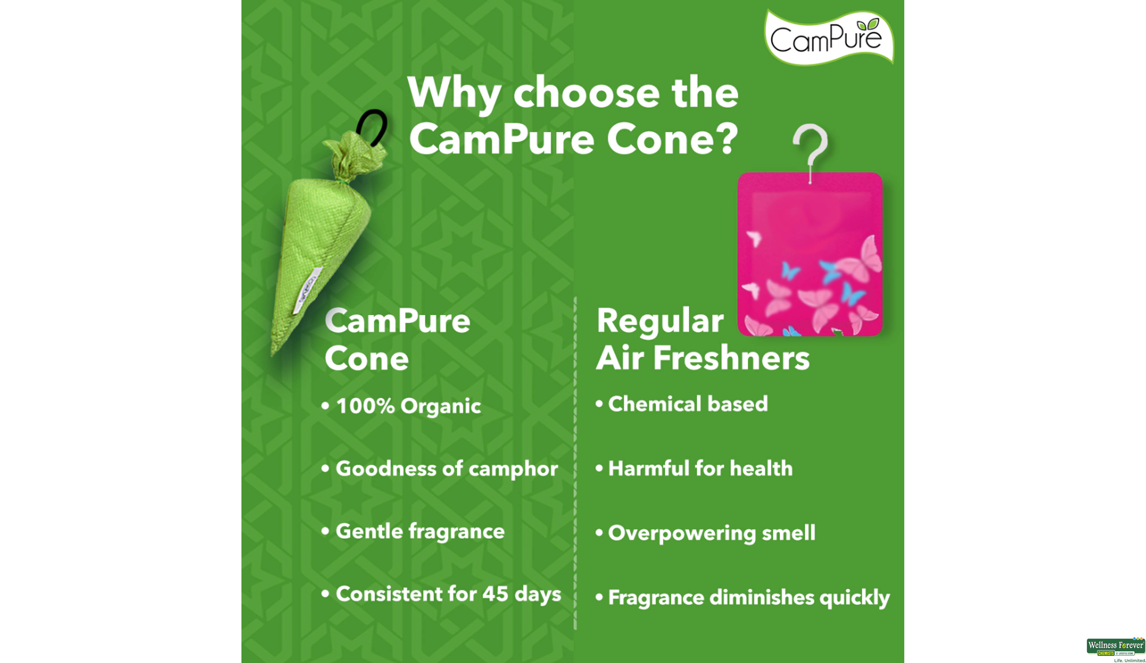 CAMPURE A/FR CONE JASMINE 60GM- 4, 60GM, 