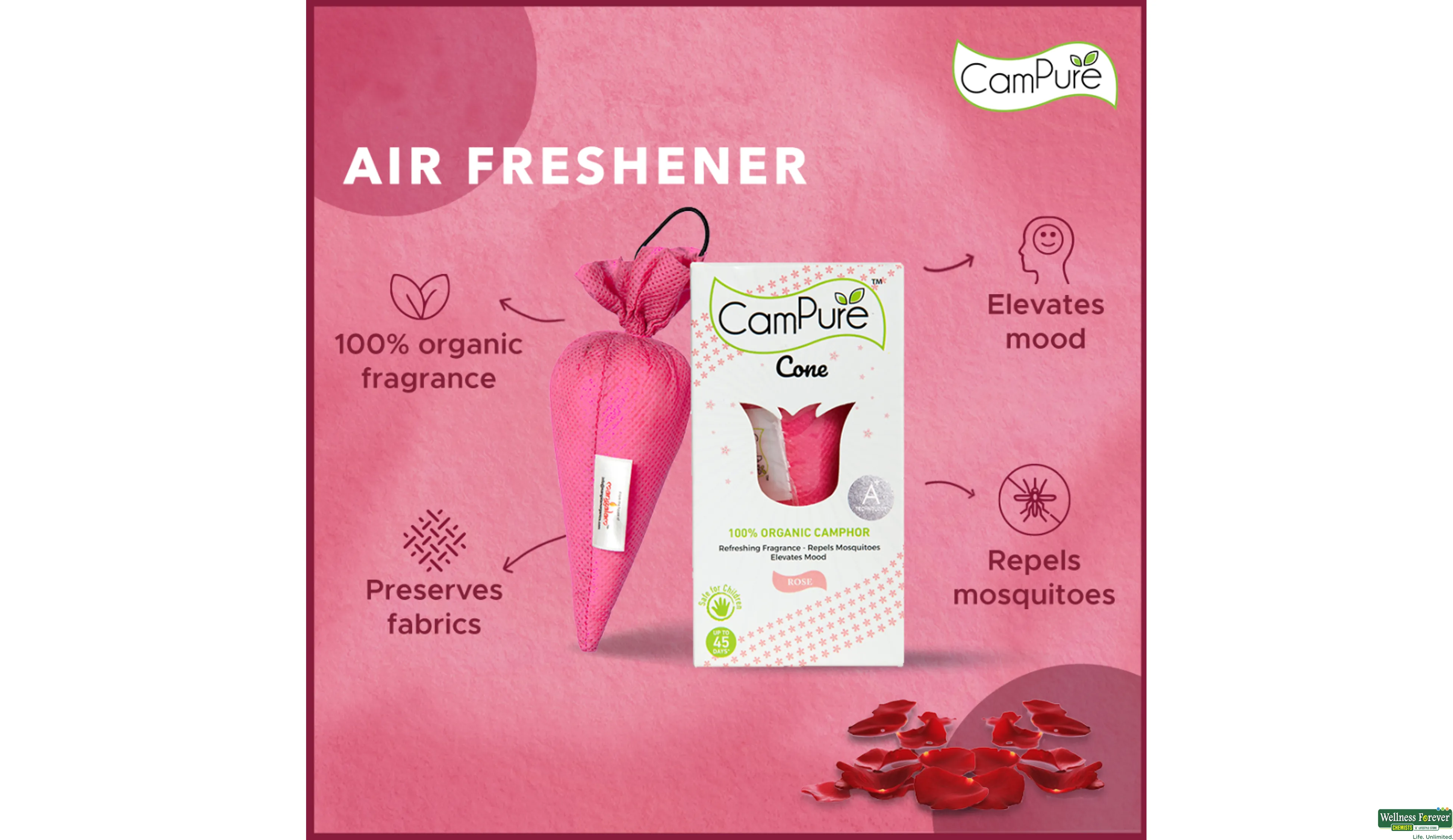 Buy CamPure Original Camphor Cone Air Freshener 60 g Online at