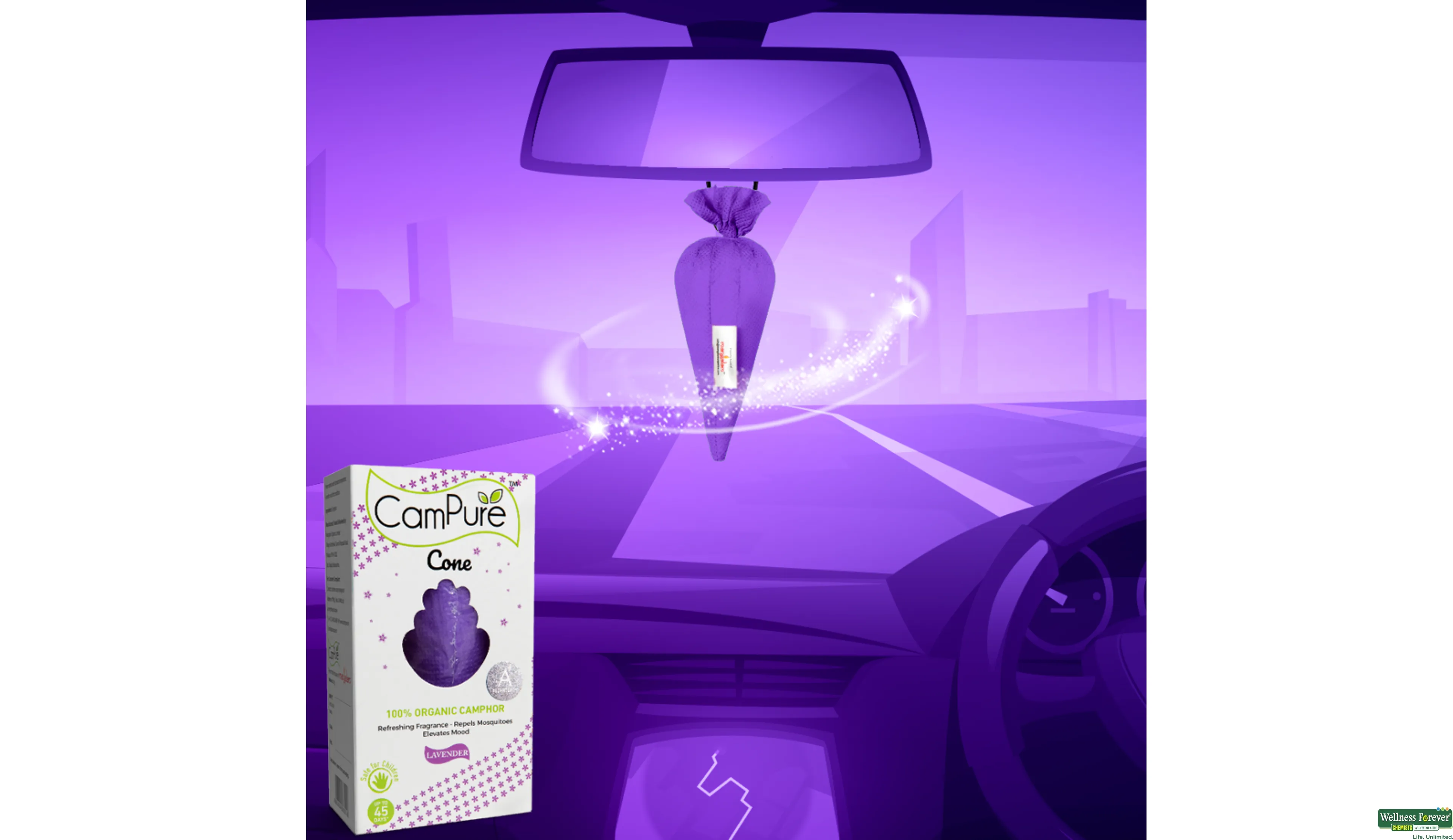 CAMPURE A/FR CONE LAVENDER 60GM- 6, 60GM, 