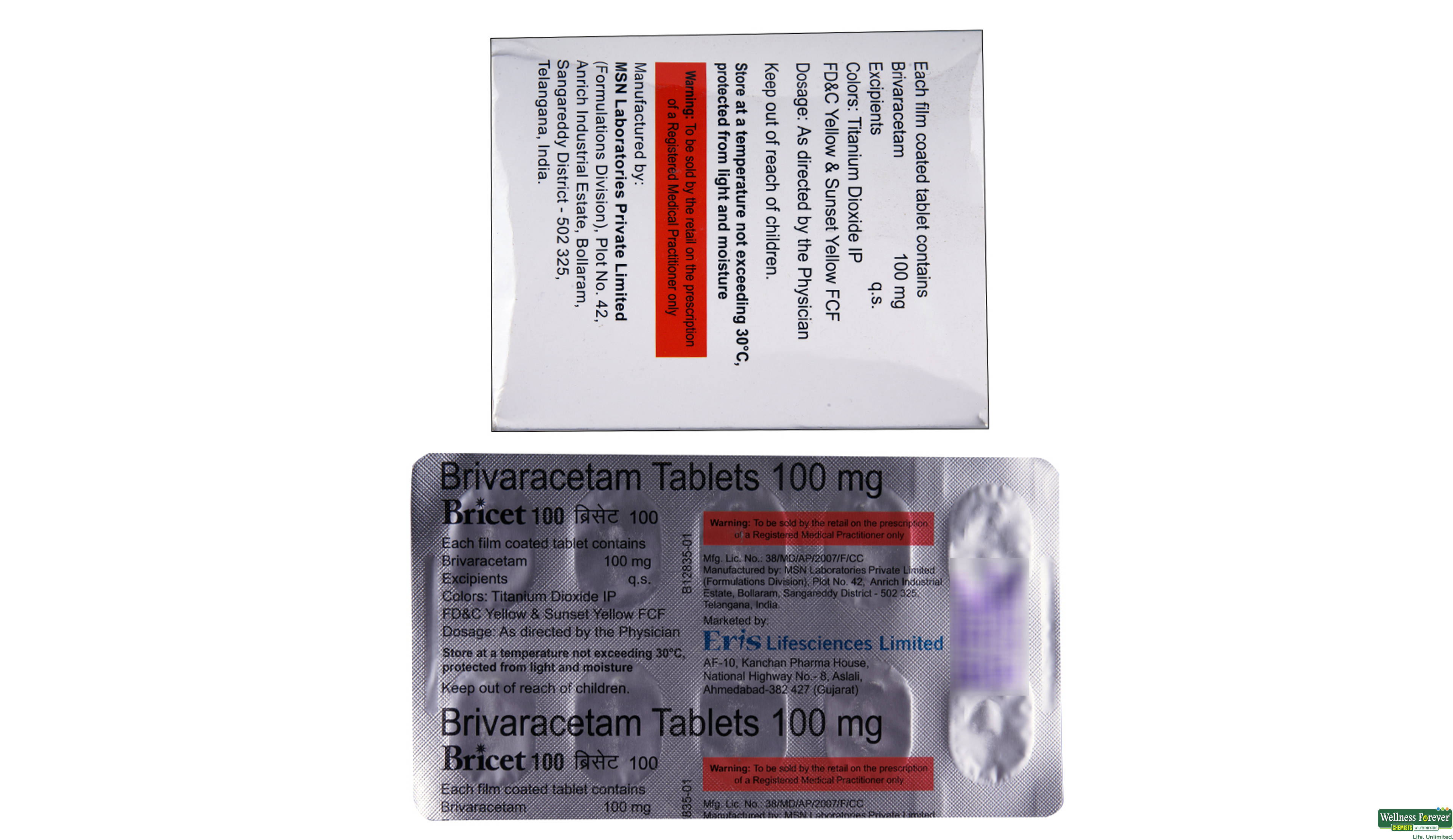 BRICET 100MG 10TAB- 2, 10TAB, 
