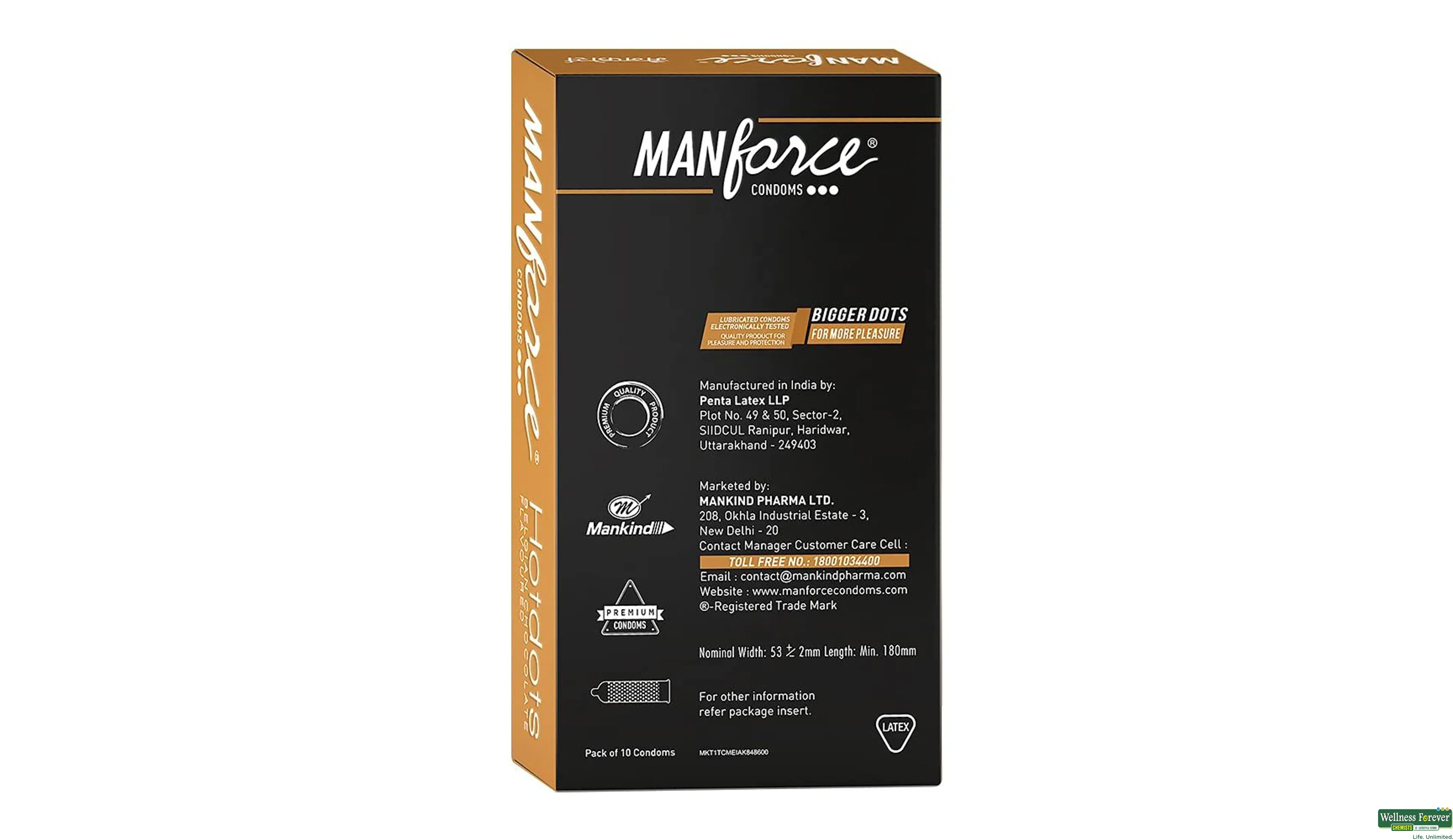 MANFORCE CONDOM HOTDOTS BELG CHOC 10PC- 2, 10PC, 