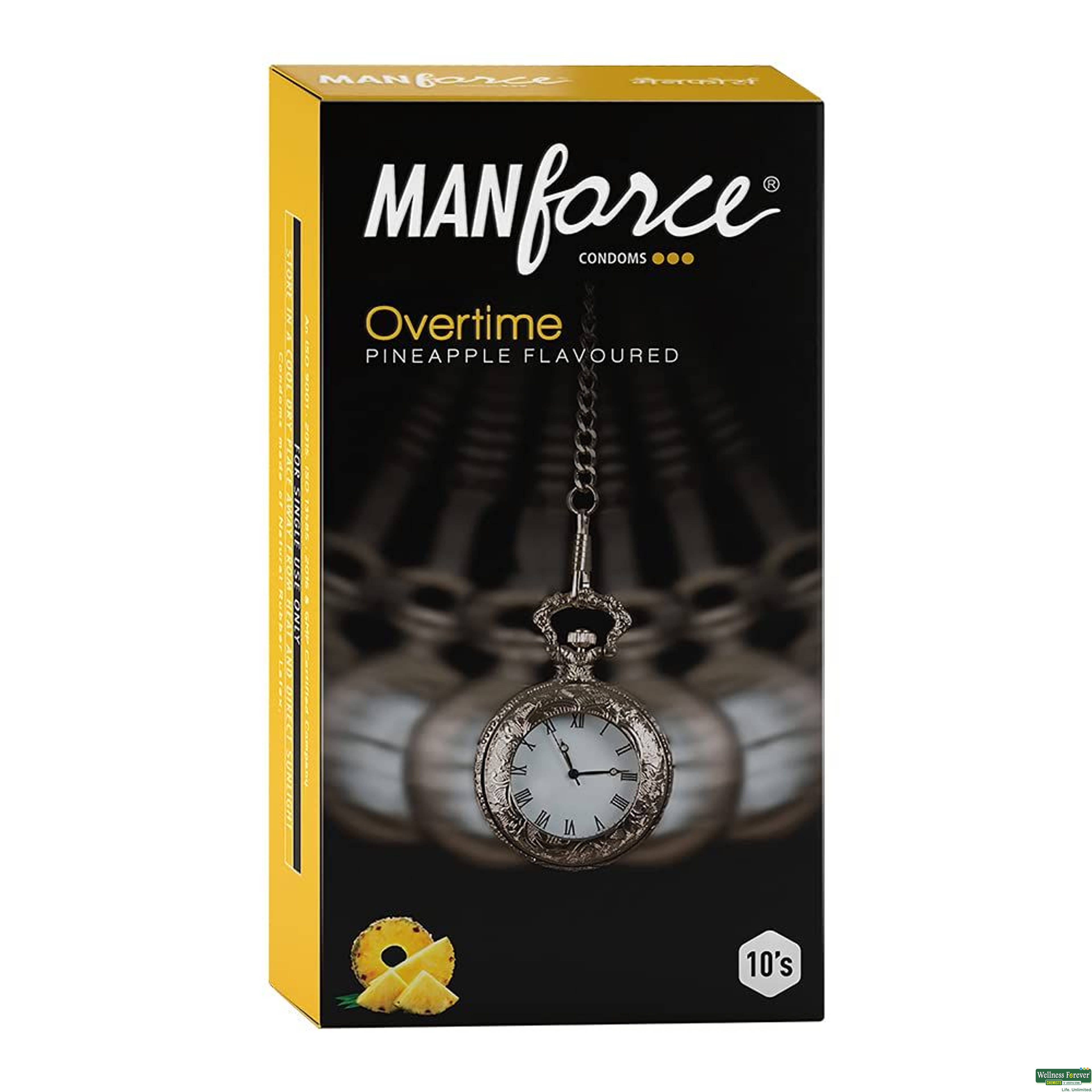 Manforce Over Time Pineapple Flavoured Condoms 10 Pieces-image