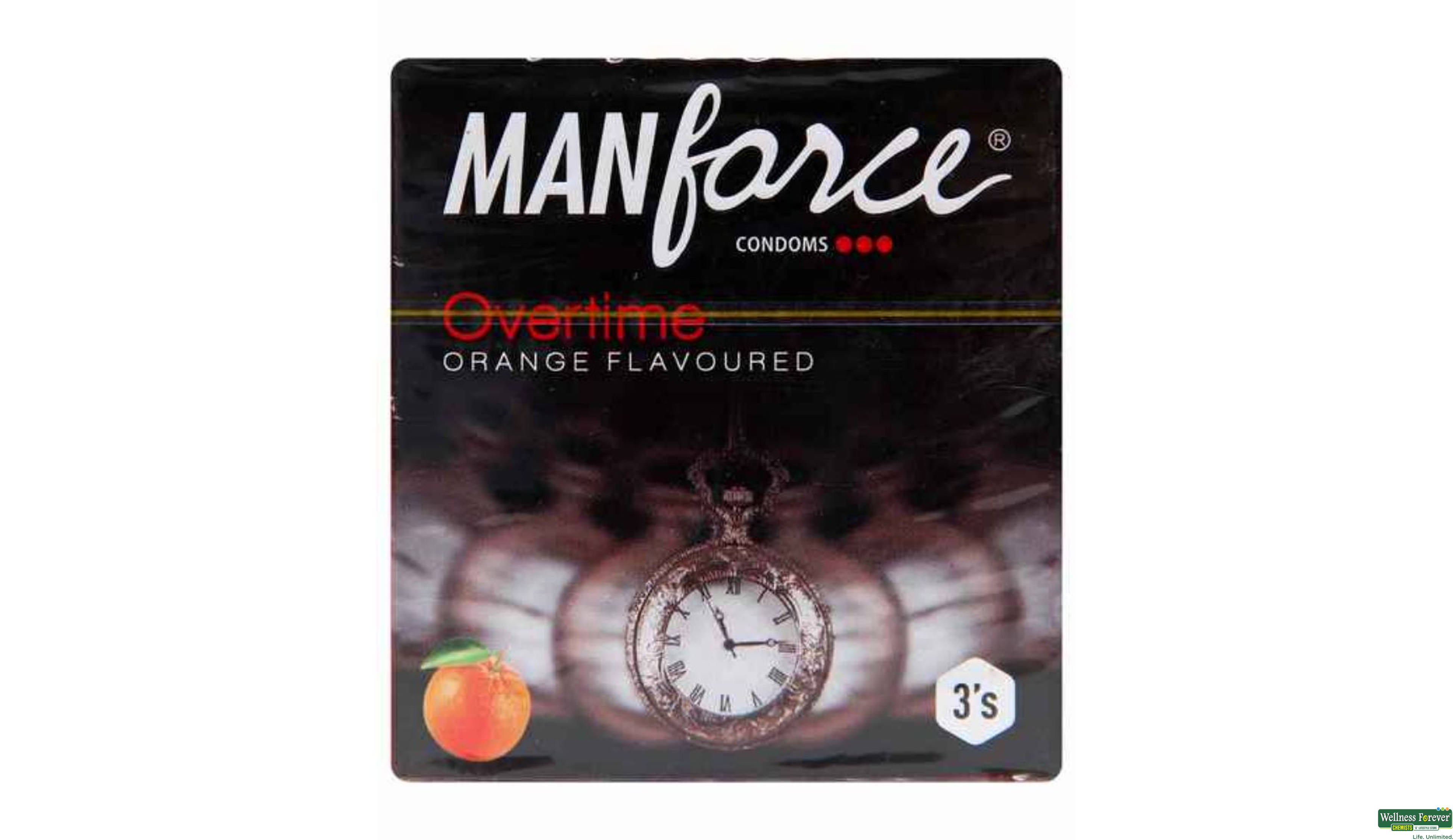 MANFORCE CONDOM OVERTIME ORANGE 3PC- 1, 3PC, 