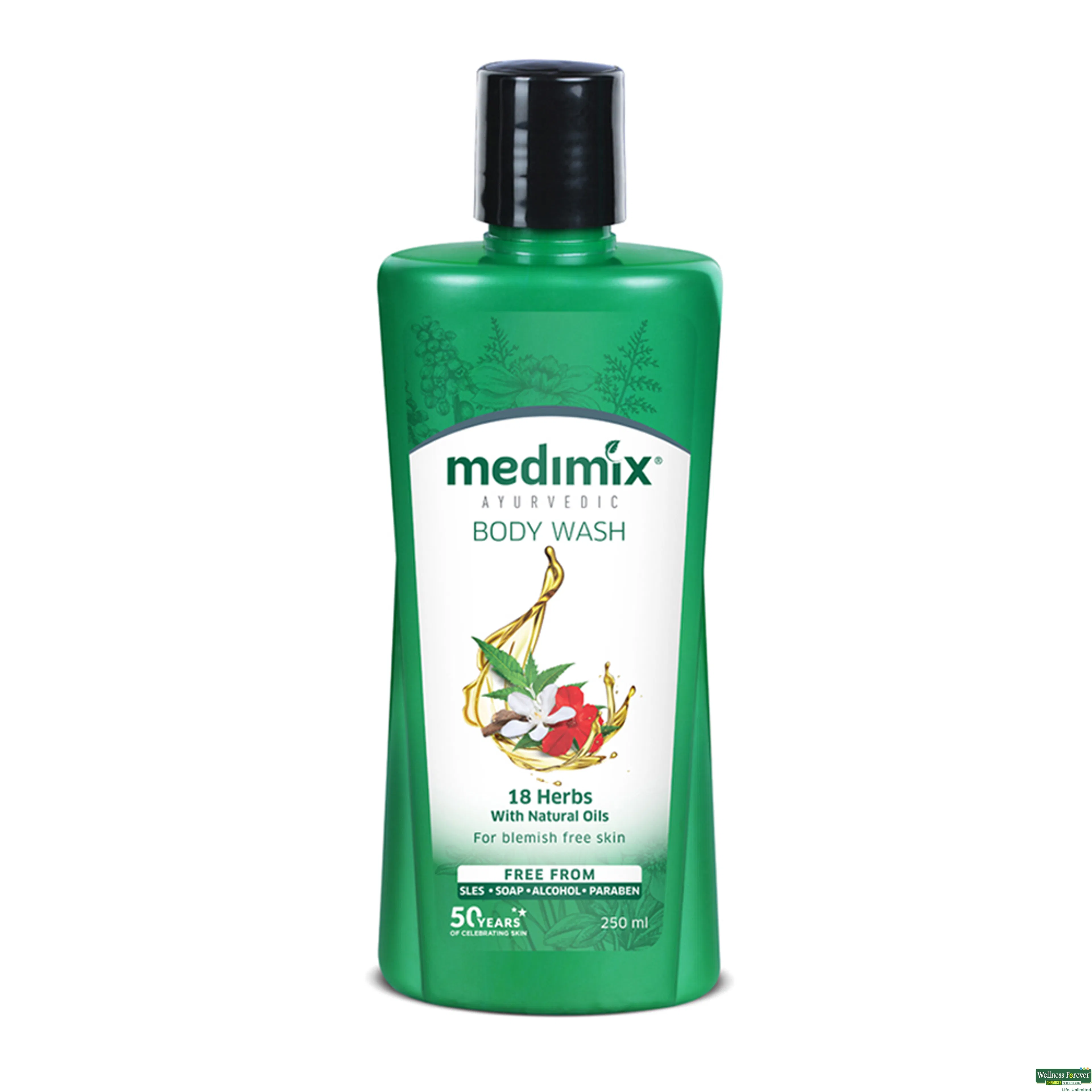 MEDIMIX B/WASH AYUR 18HERB N/OILS 250ML-image