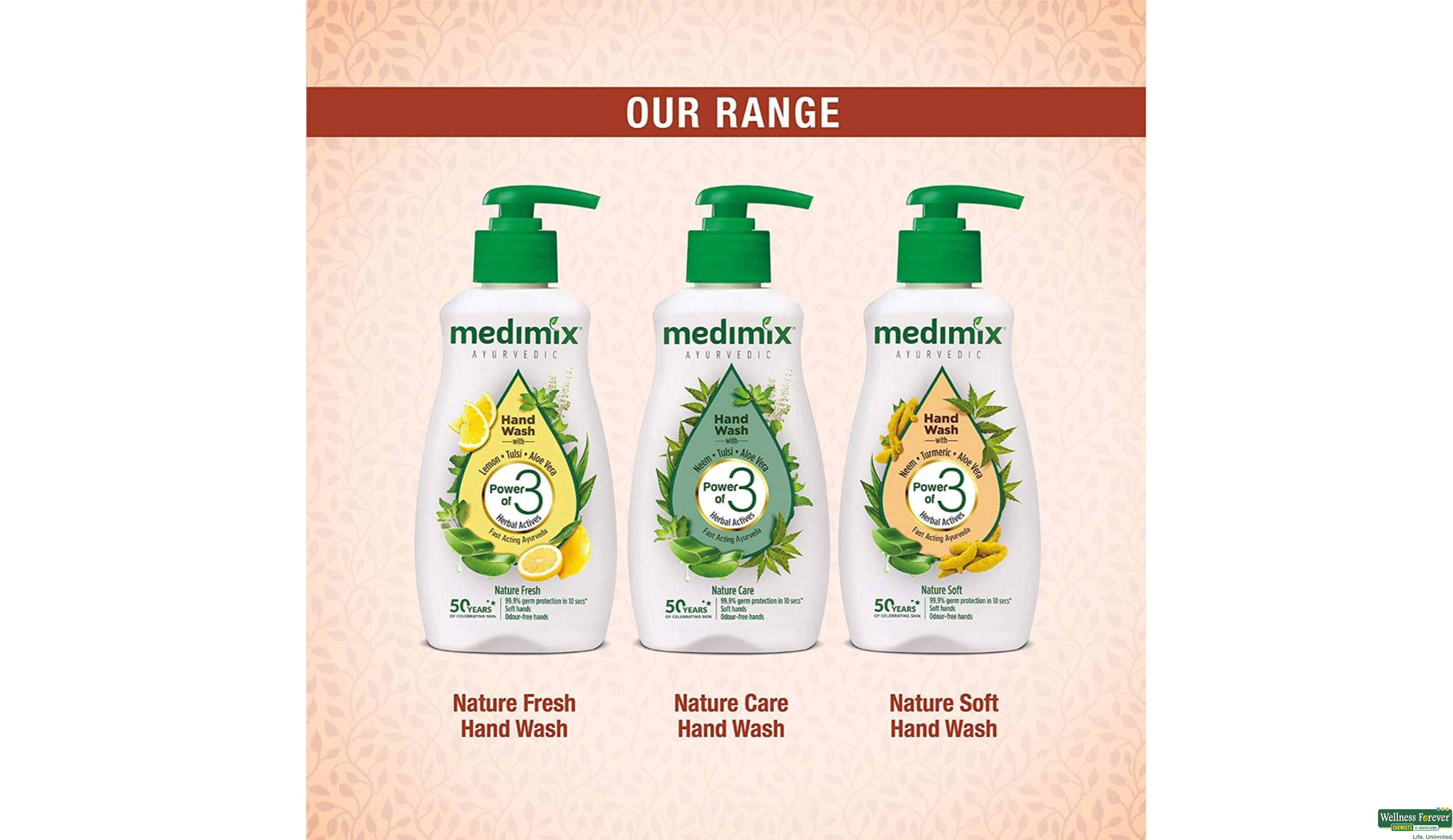MEDIMIX H/WASH 190ML+SANITIZER COMBO 1PC- 5, 1PC, 