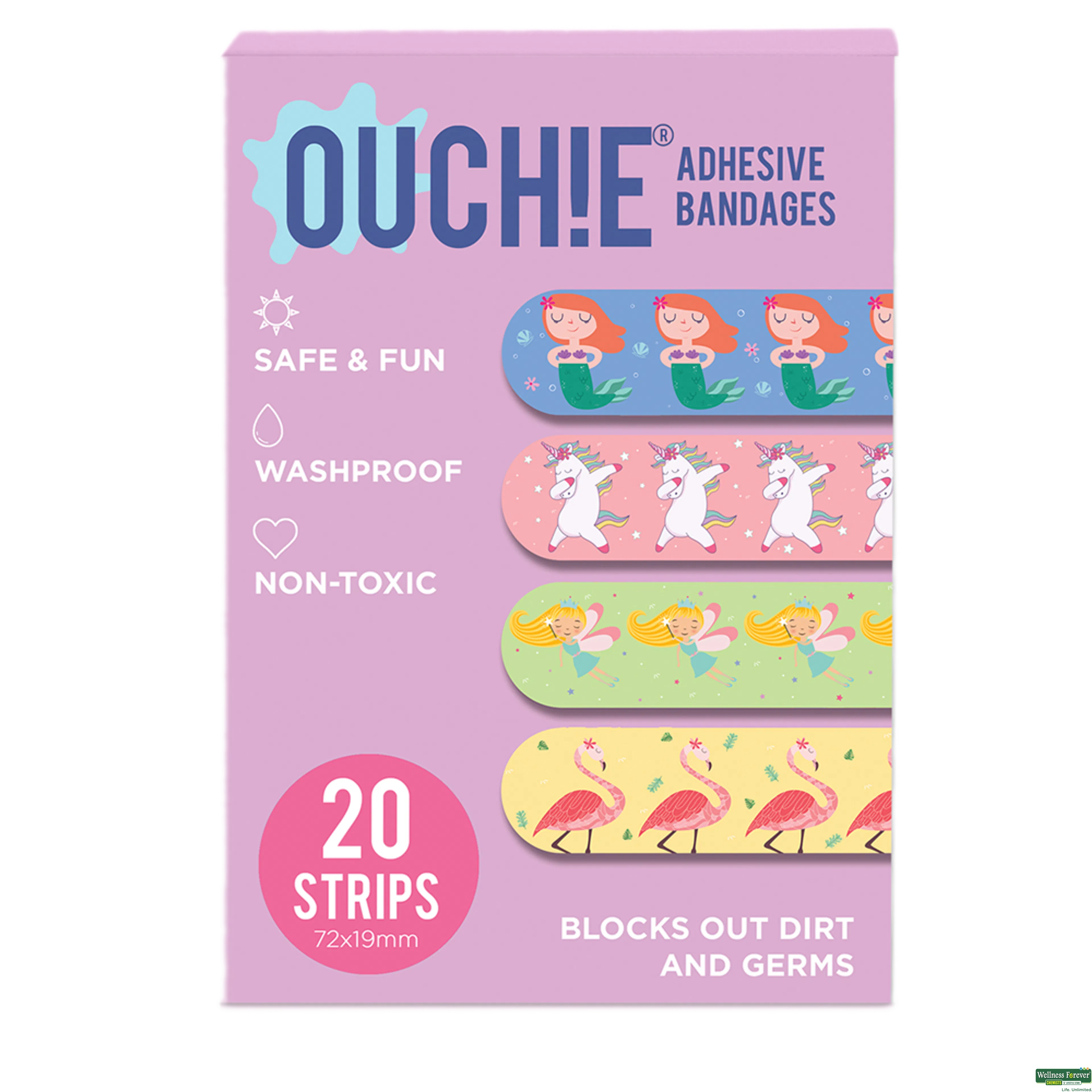 OUCHIE WASHPROOF LAVENDER 20PC-image