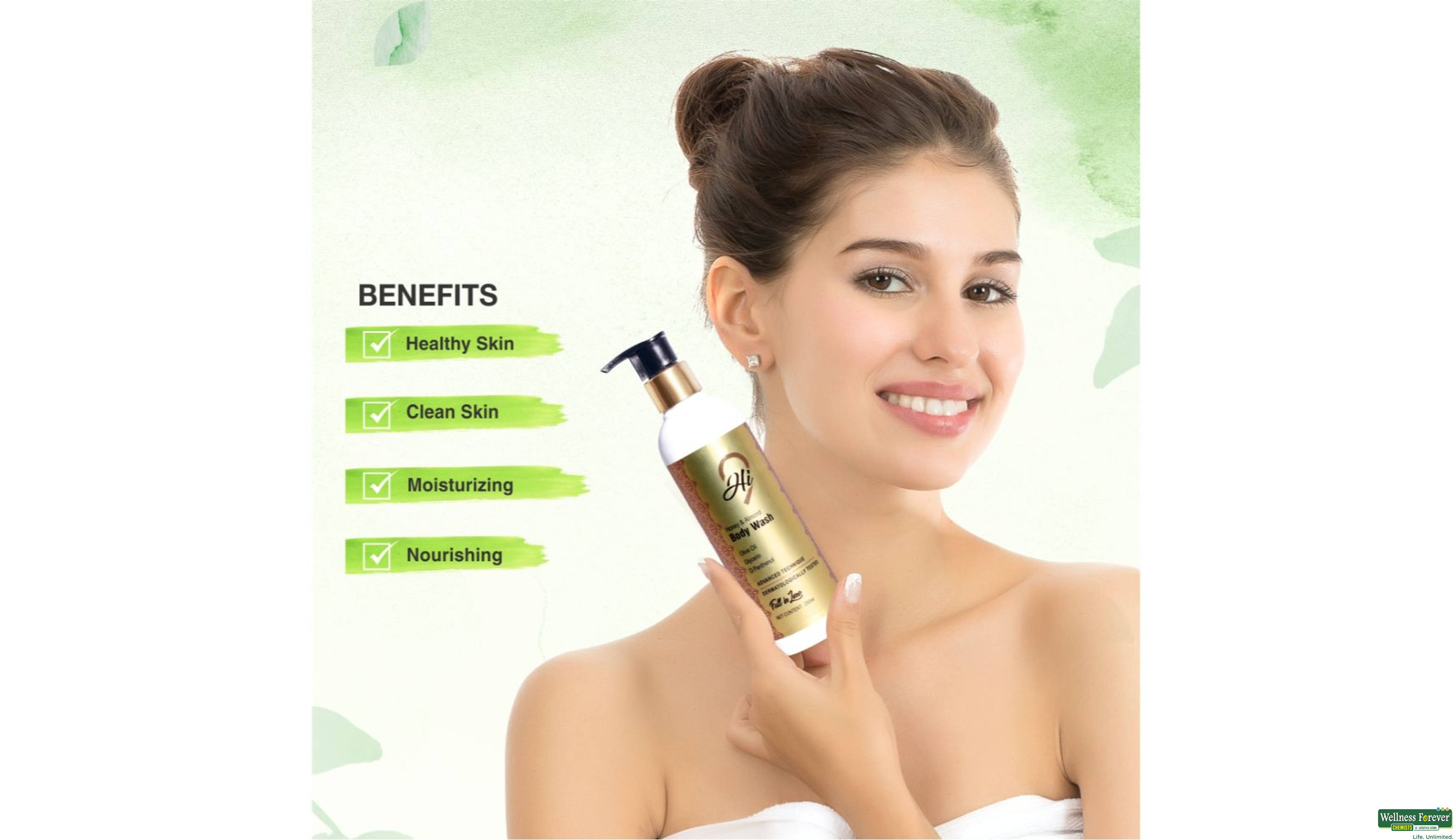 HI9 B/WASH HONEY & ALMOND 250ML- 3, 250ML, 