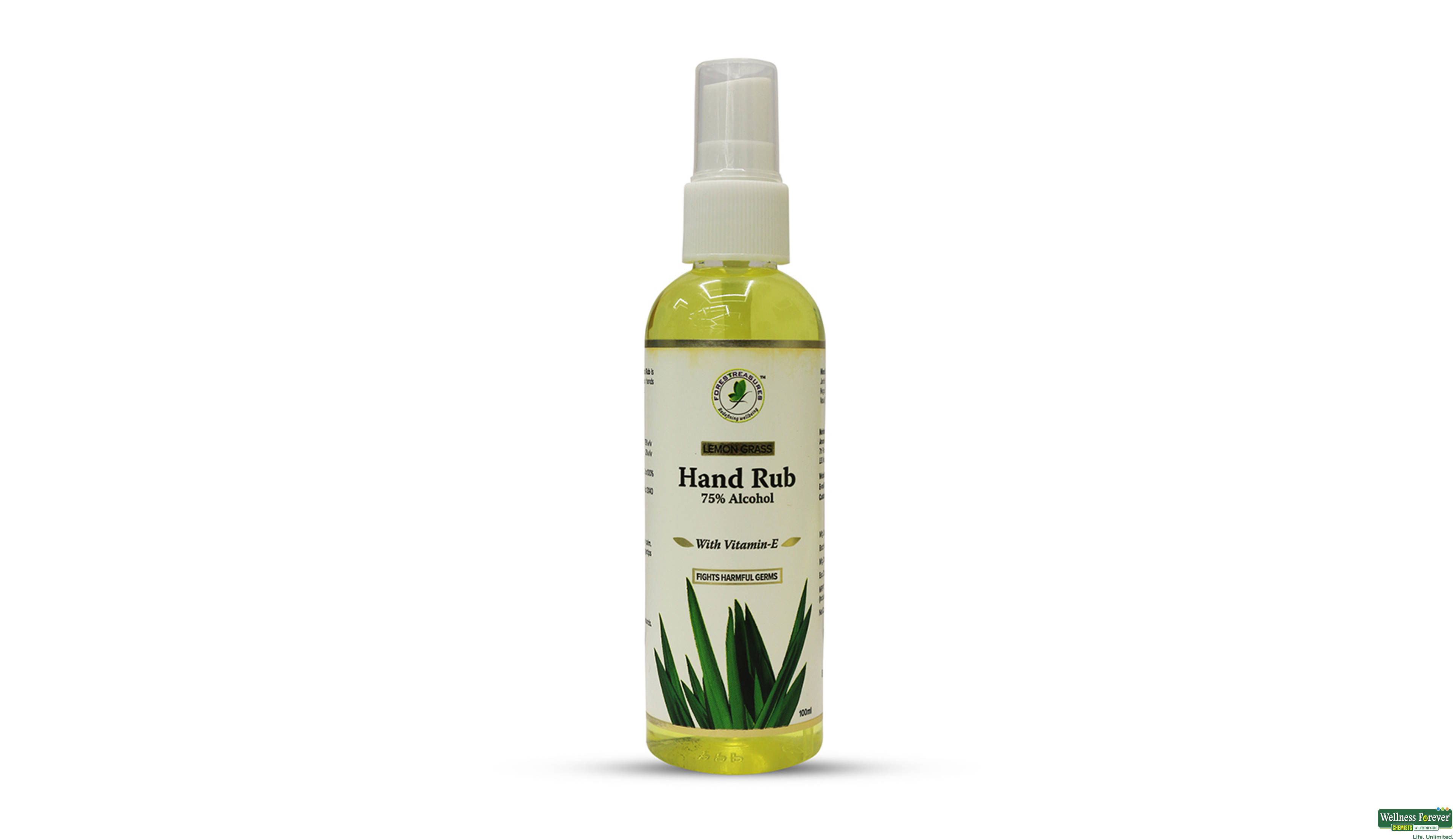 FORESTREASURES H/RUB LIQ LEMON GRASS 100ML- 1, 100ML, 