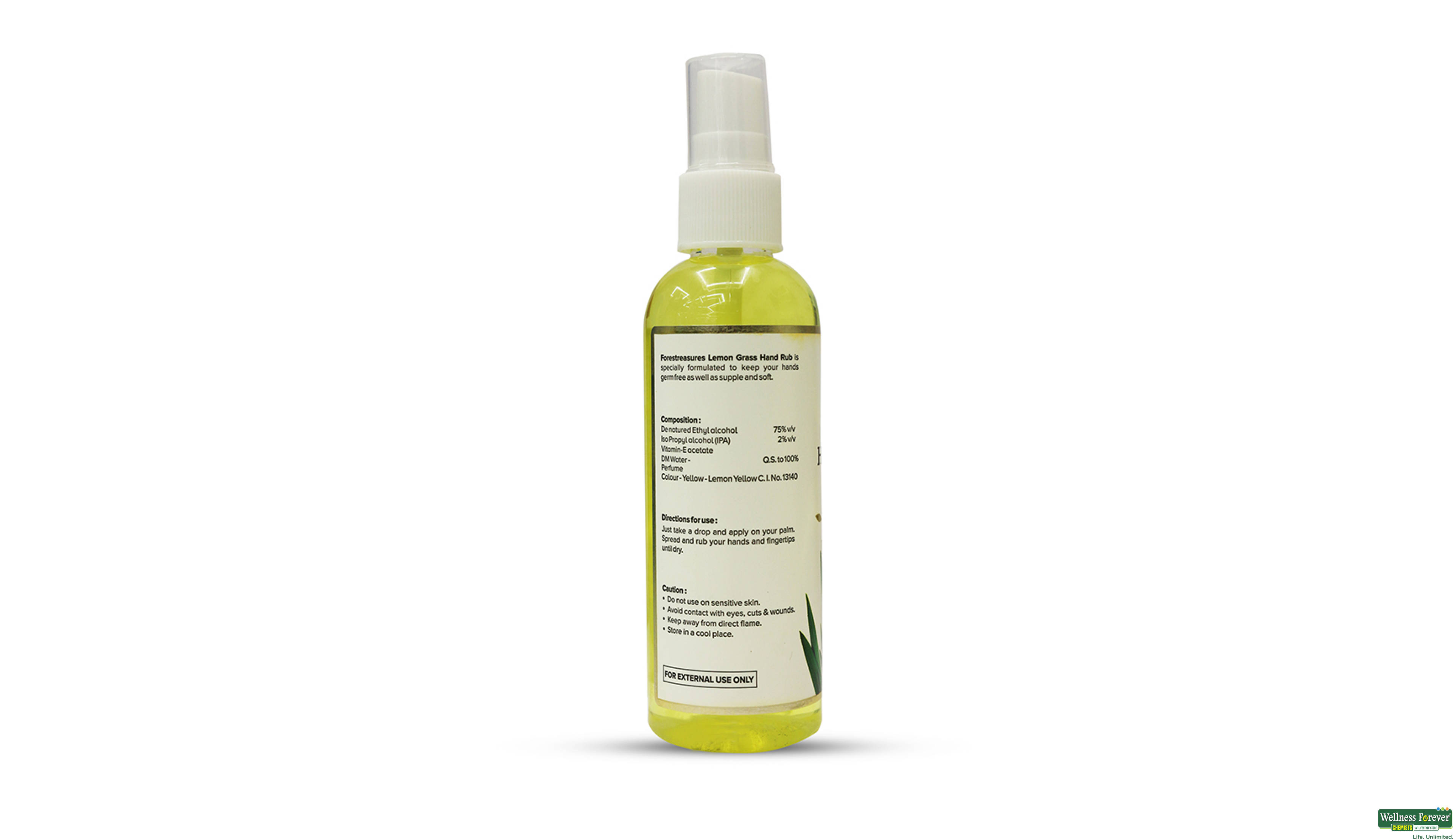 FORESTREASURES H/RUB LIQ LEMON GRASS 100ML- 2, 100ML, 