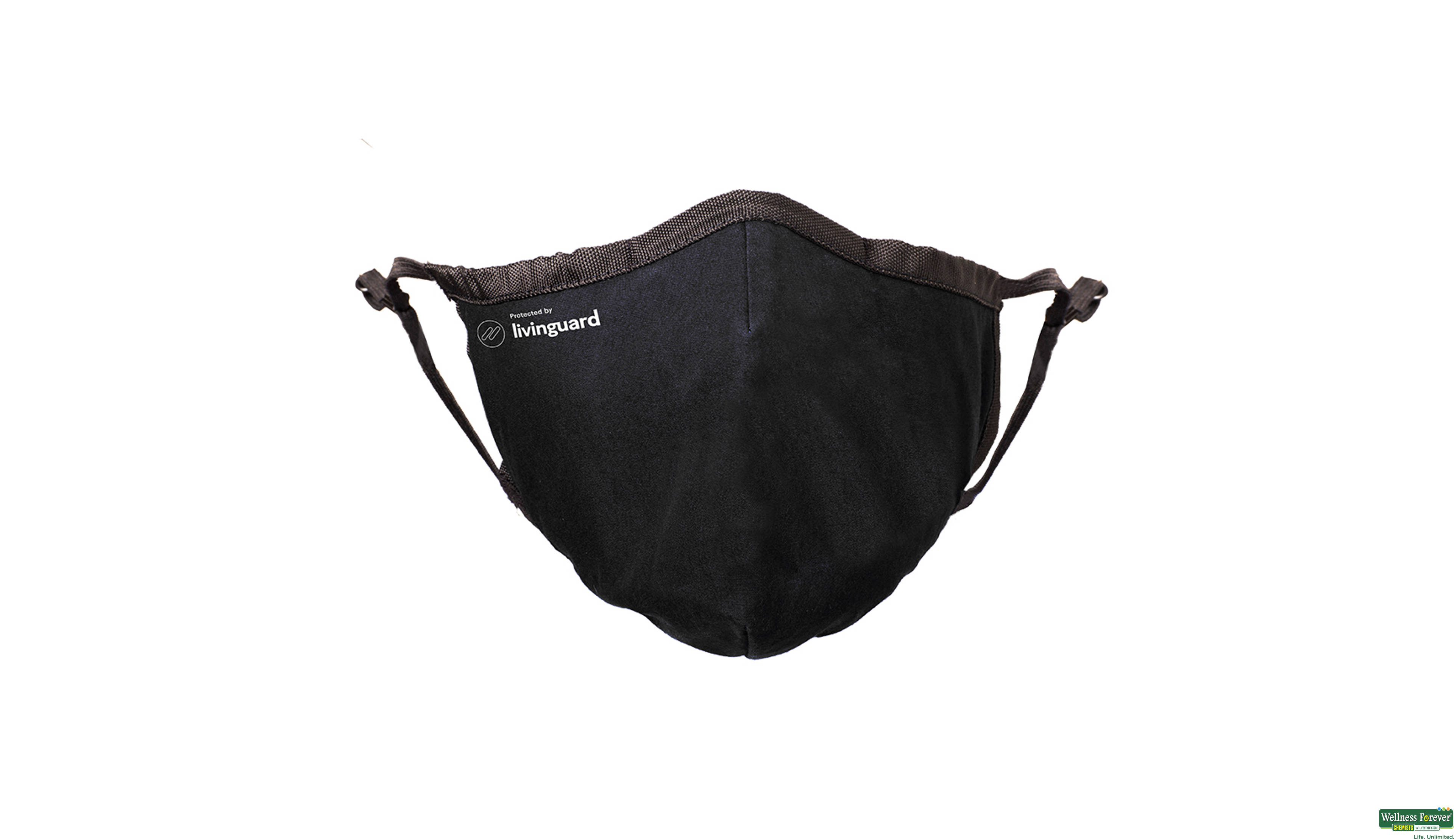 LIVINGUARD FACE MASK PRO-L BLACK 1PC- 2, 1PC, 