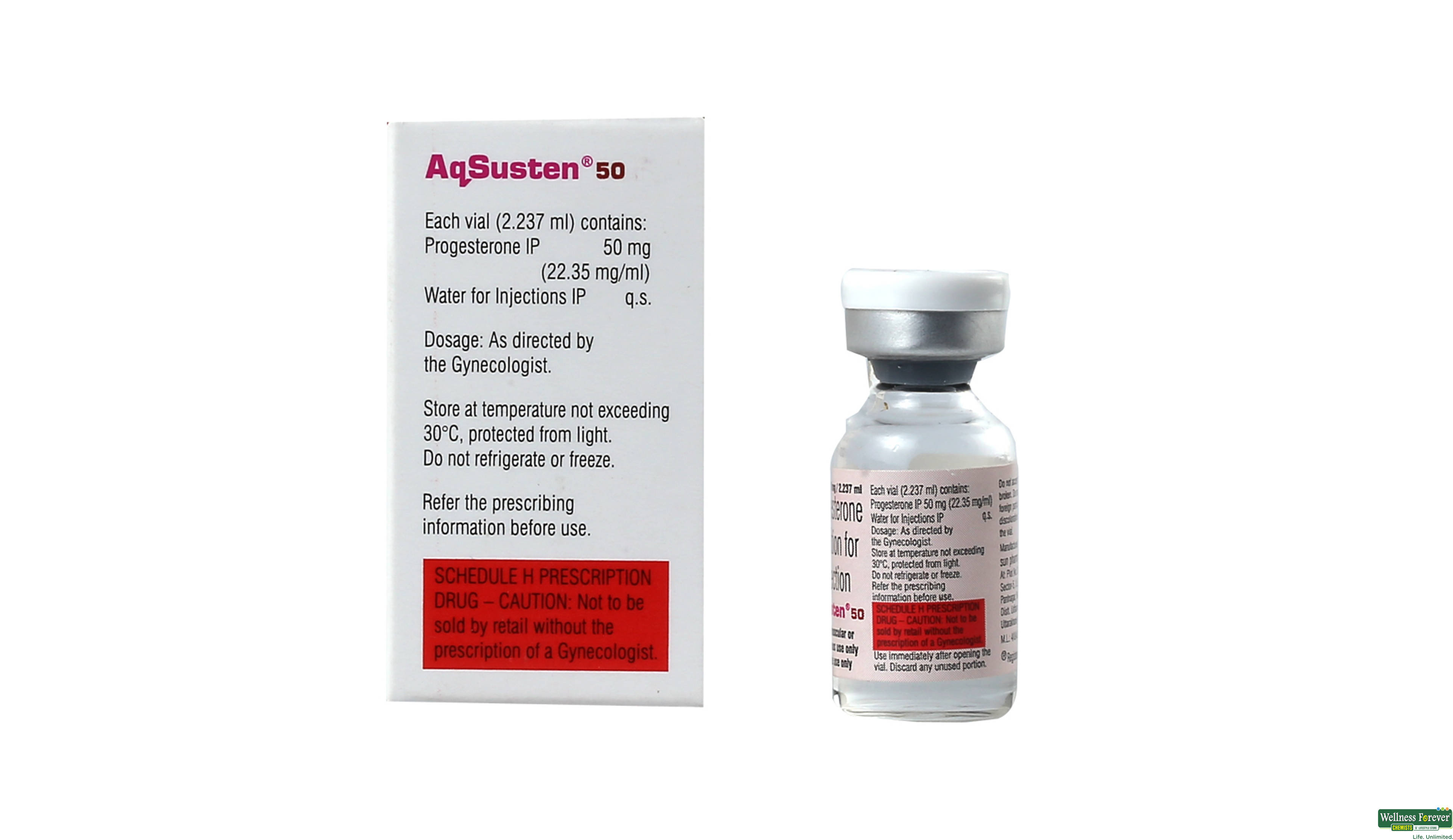 AQSUSTEN 50MG INJ VIAL- 2, 1PC, 