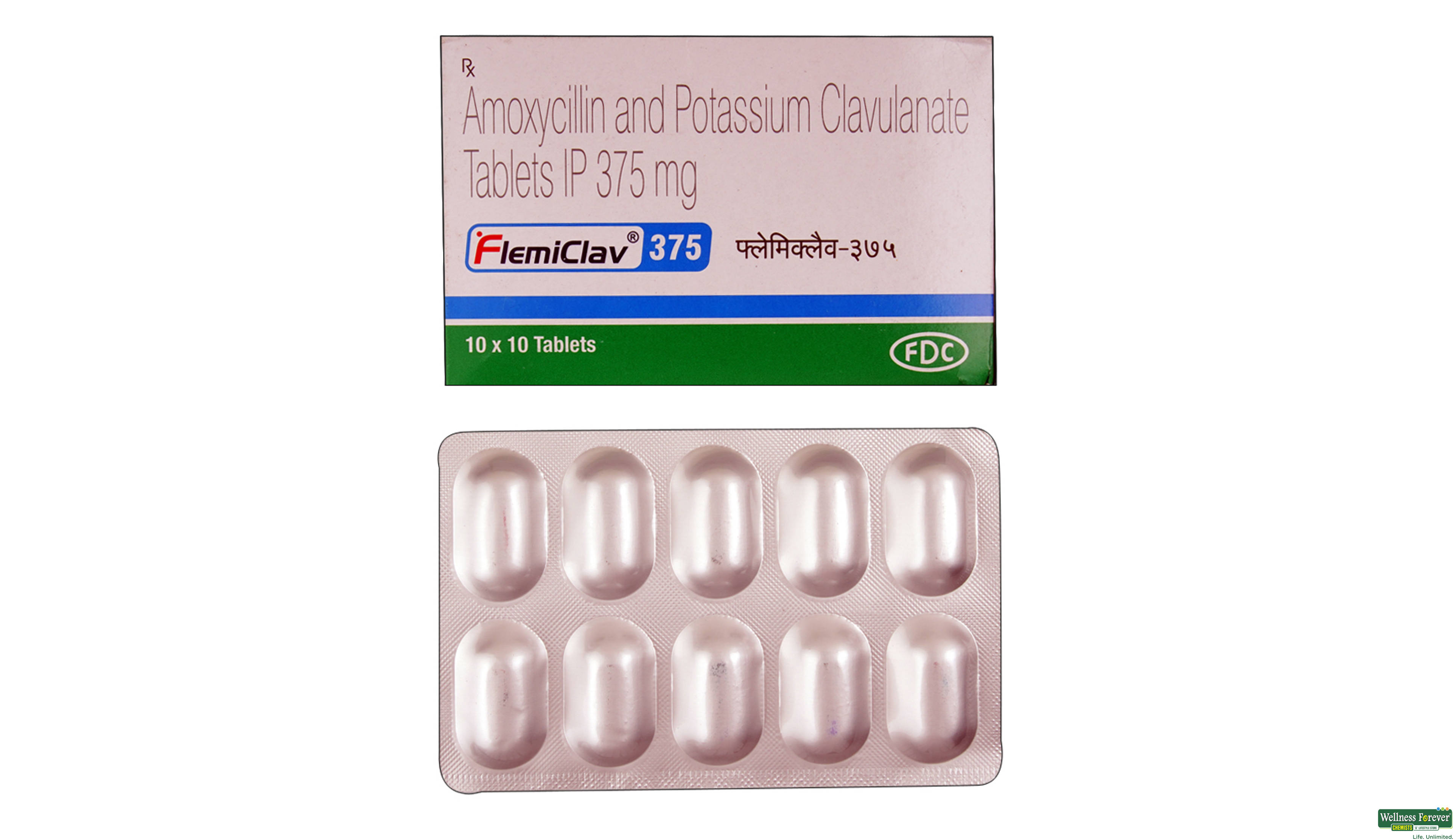 FLEMICLAV 375MG 10TAB- 1, 10TAB, 
