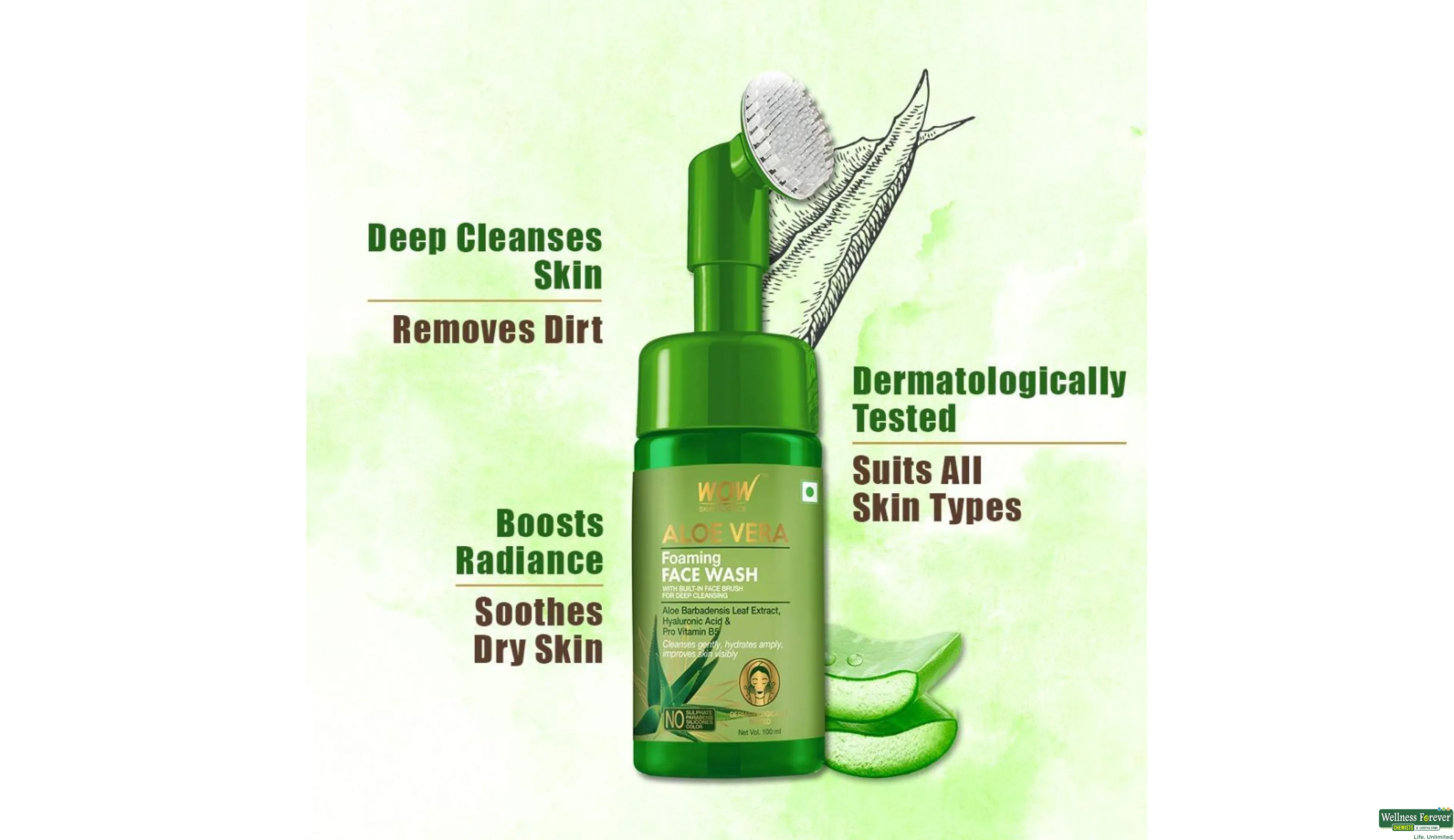 Wow aloe vera face hotsell wash
