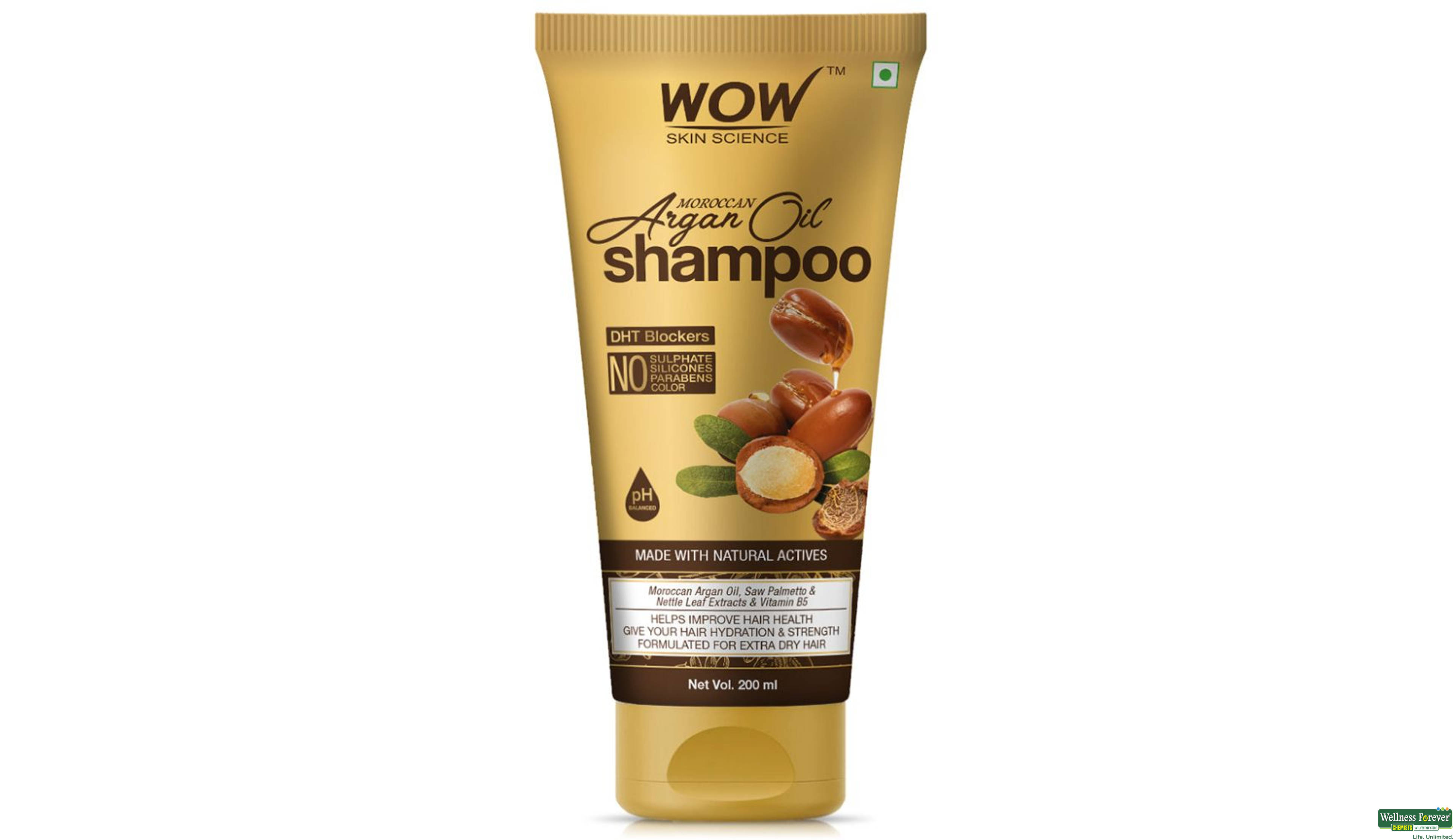 WOW MOROCCAN ARGAN OIL SHAMP 200ML- 1, 200ML, null