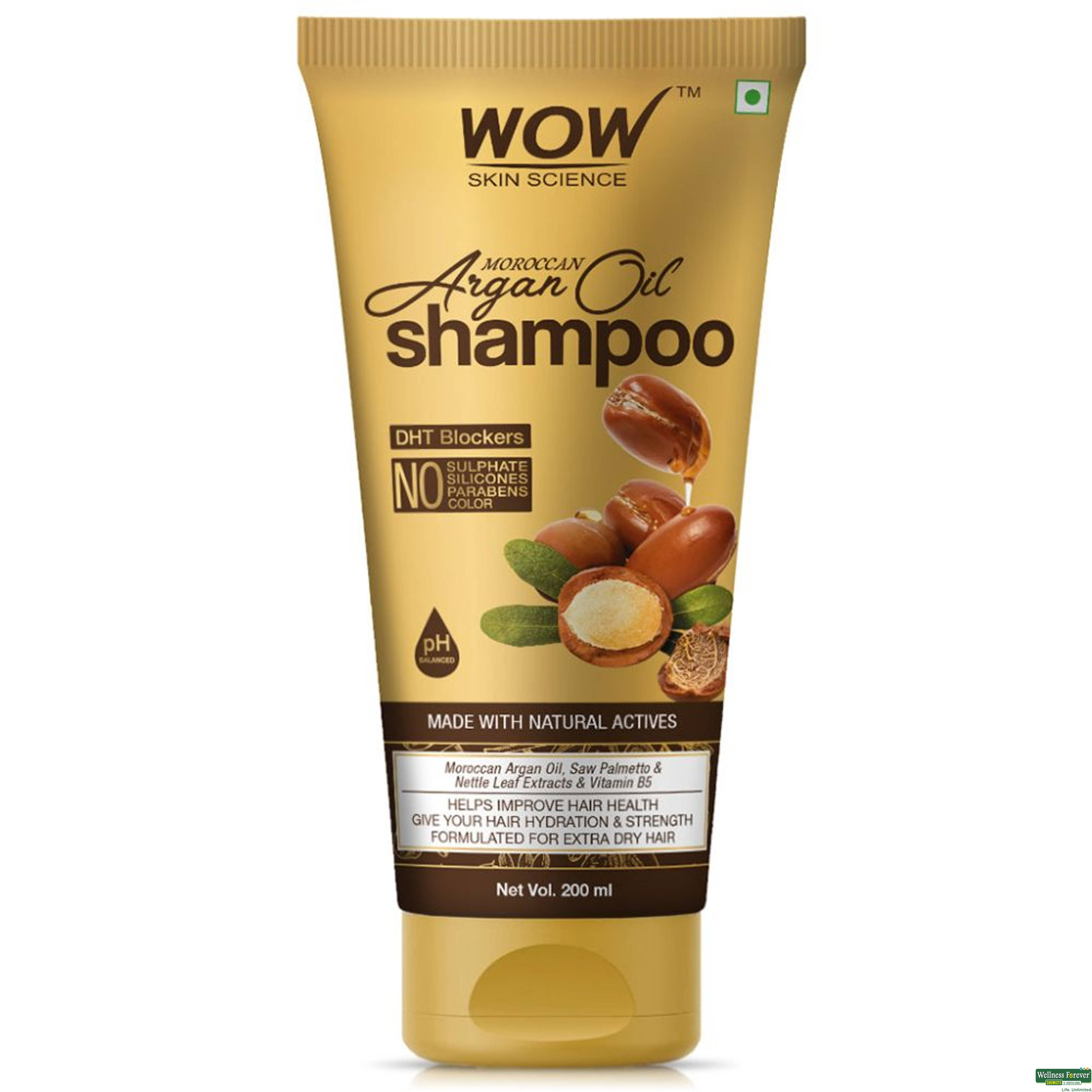 WOW Skin Science Moroccan Argan Oil Shampoo, 200 ml-image