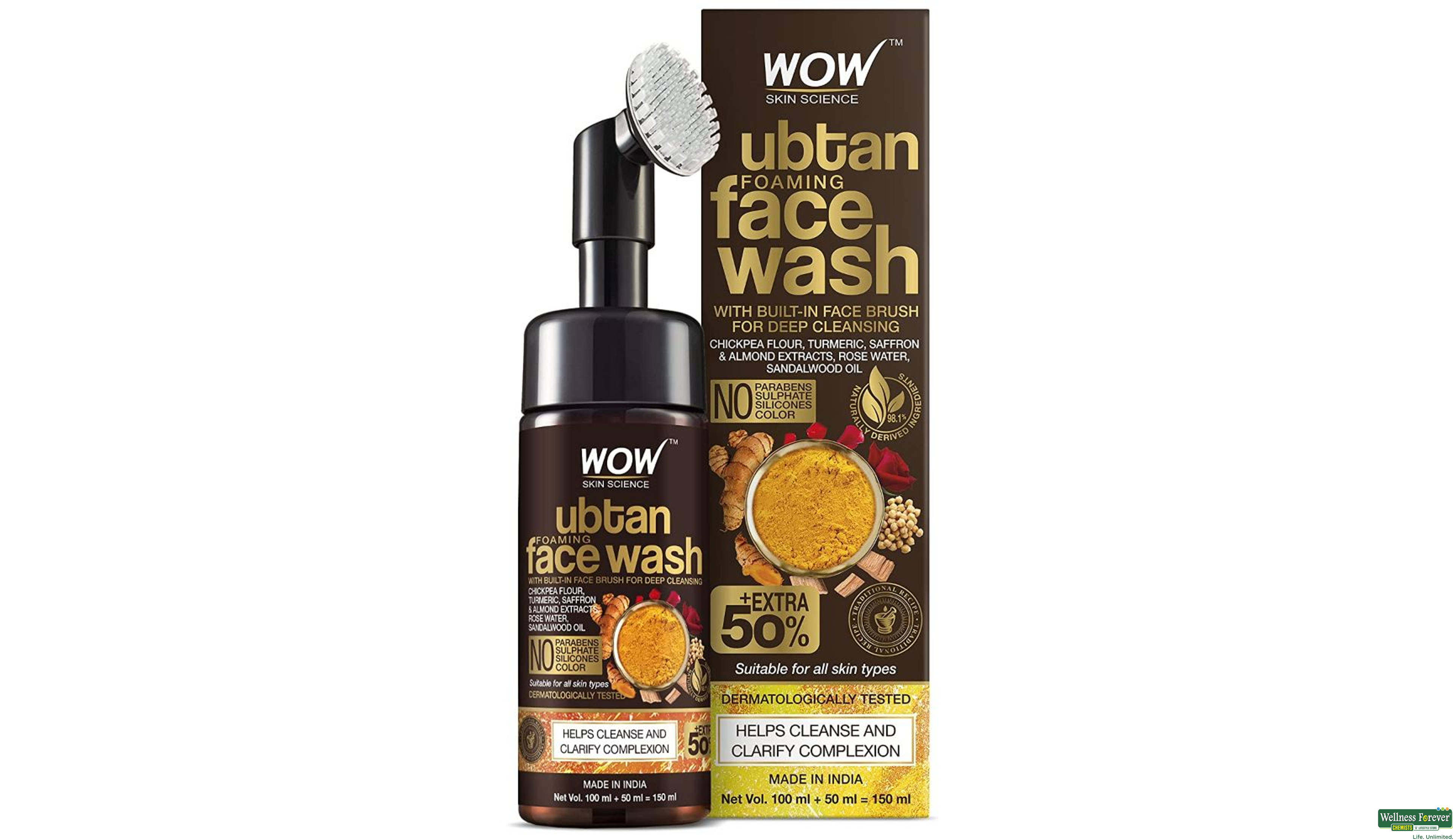 WOW UBTAN FOAMING F/WASH 150ML- 1, 150ML, null