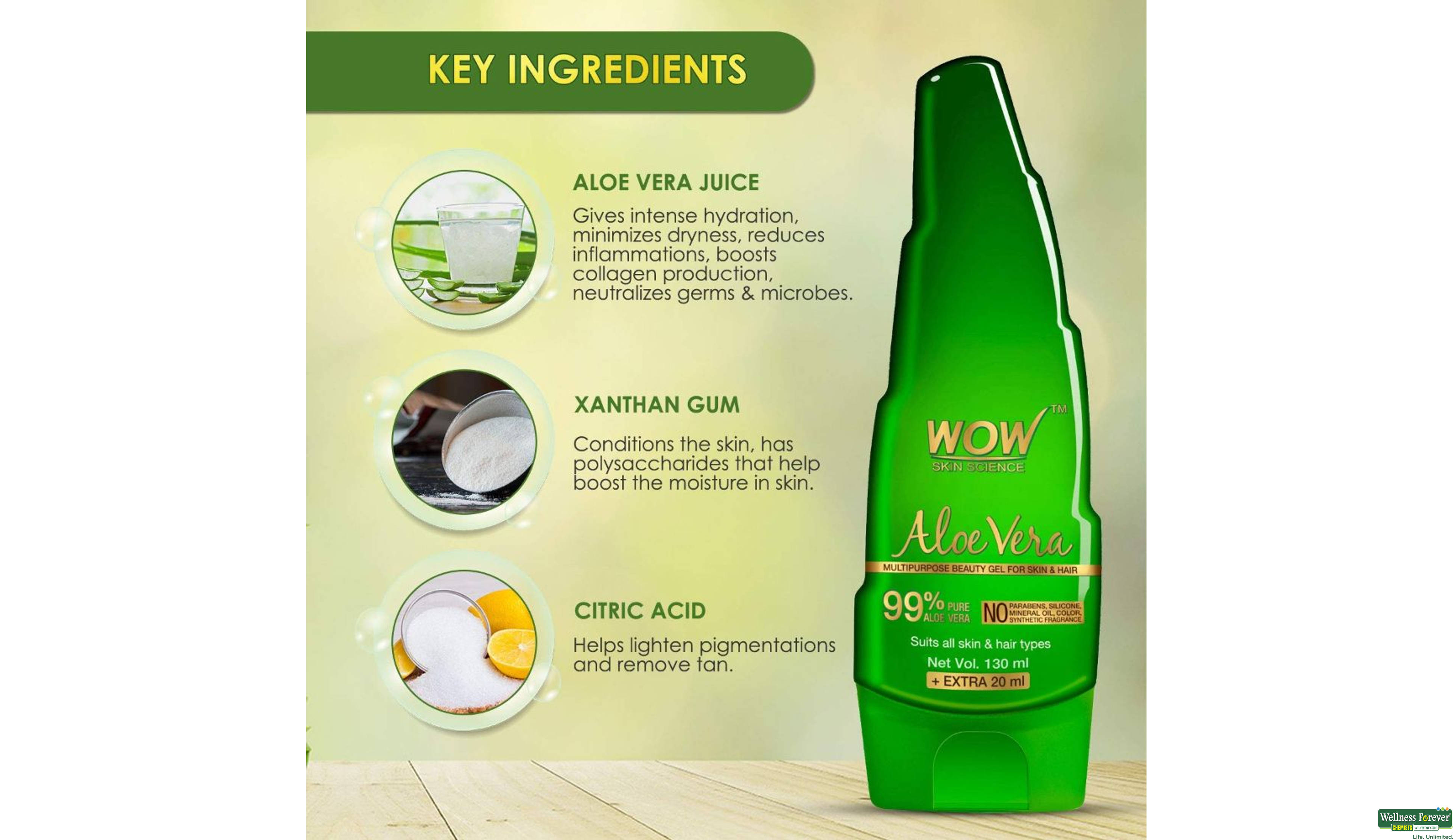 WOW SKIN SCIENCE ALOE VERA GEL 150ML- 5, 150ML, null